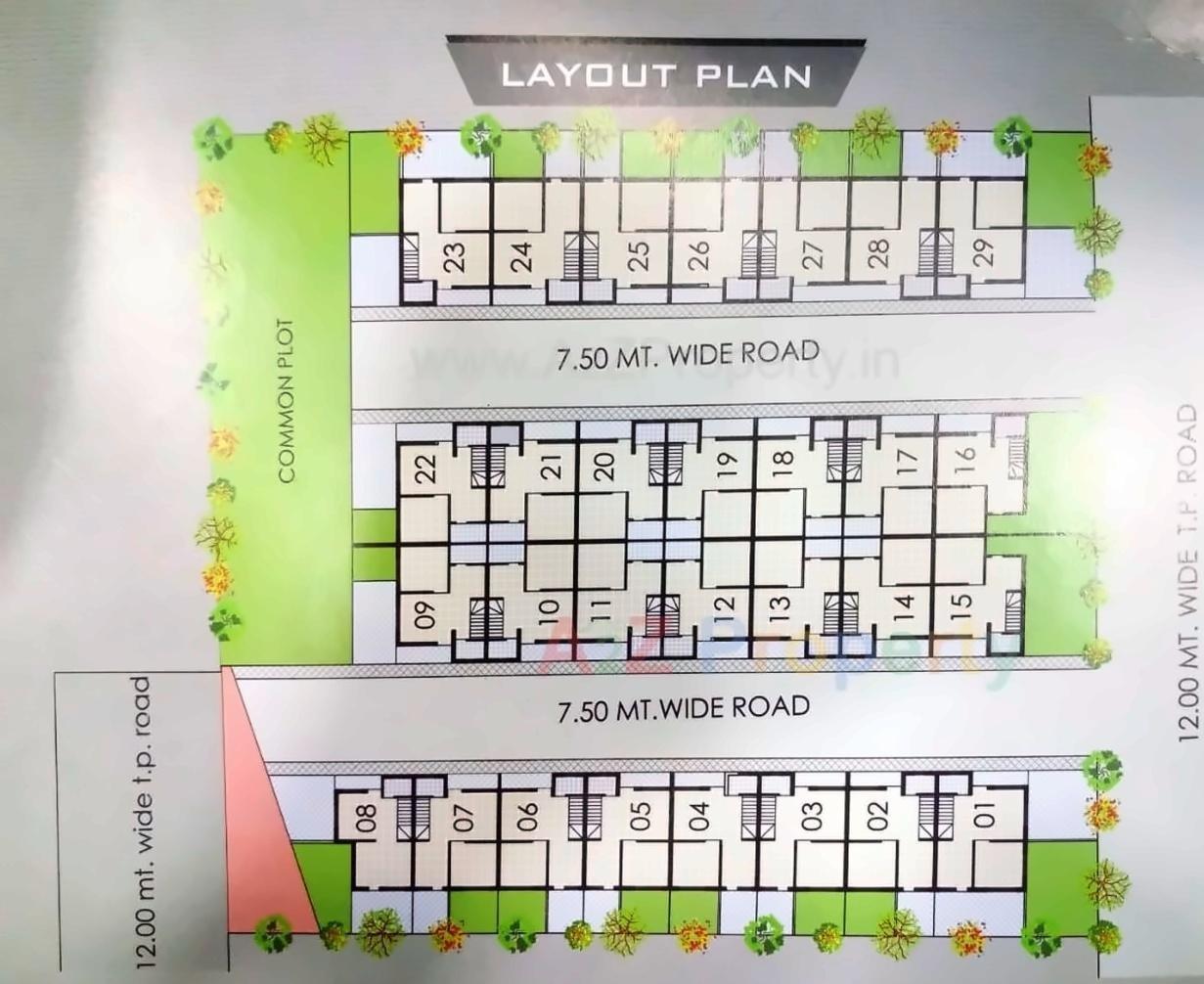 Layout of real estate project Marjan Duplex located at Vatva, Ahmedabad, Gujarat