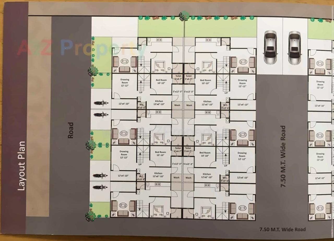 Layout of real estate project Marjan Residency located at Vatva, Ahmedabad, Gujarat