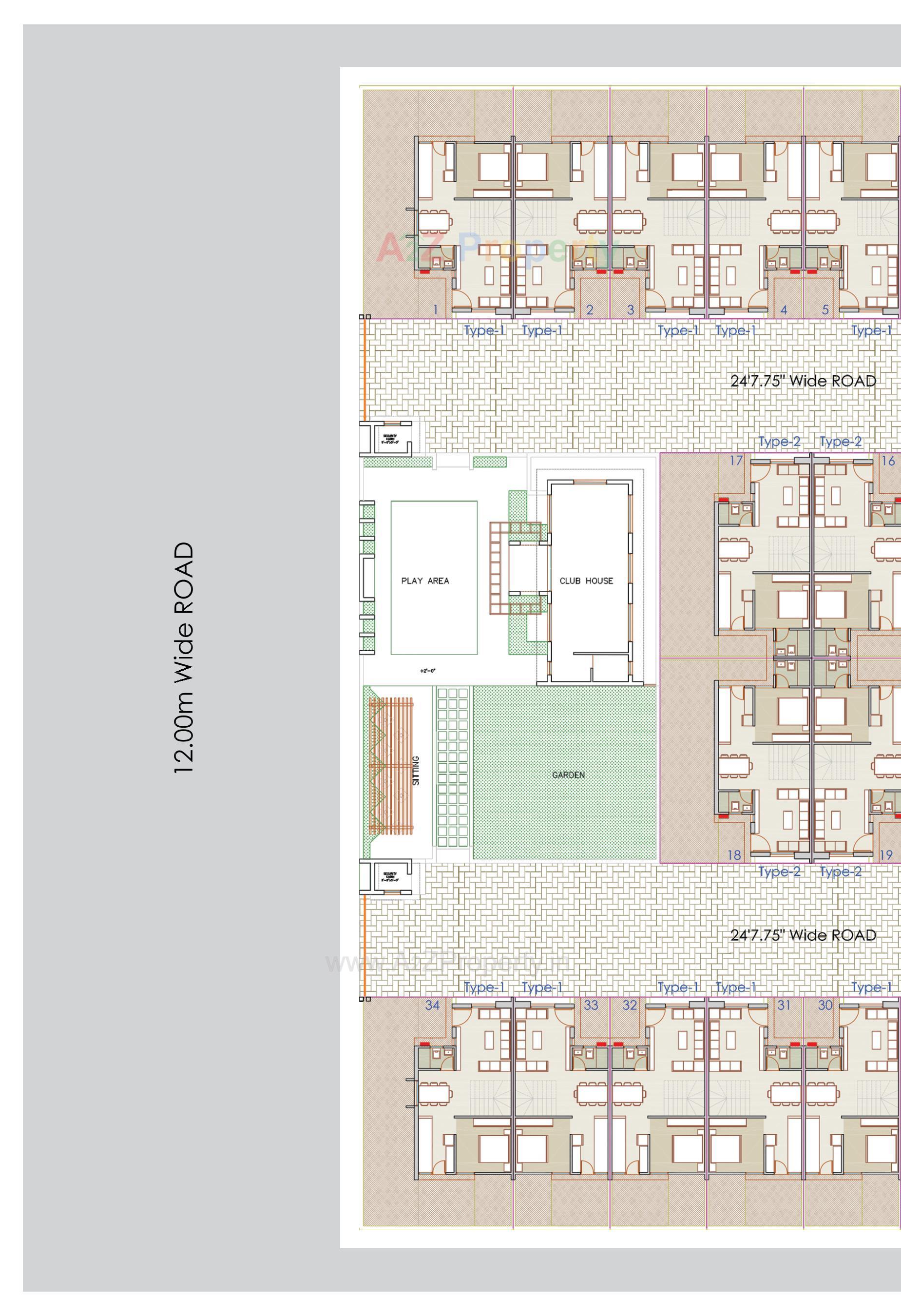 Layout of real estate project Mars Arise located at Lambha, Ahmedabad, Gujarat