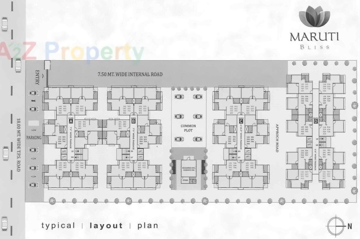 Layout of real estate project Maruti Bliss located at City, Ahmedabad, Gujarat