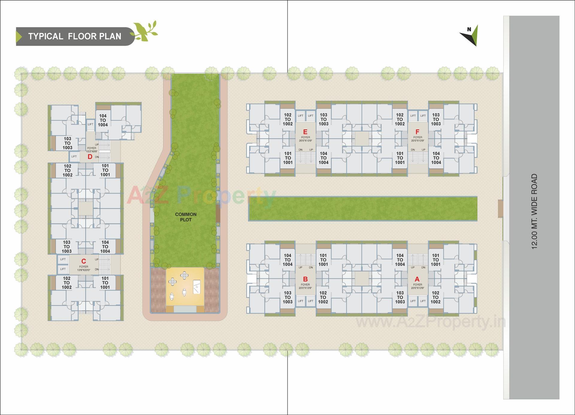 Layout of real estate project Maruti Elanza located at Ramol, Ahmedabad, Gujarat