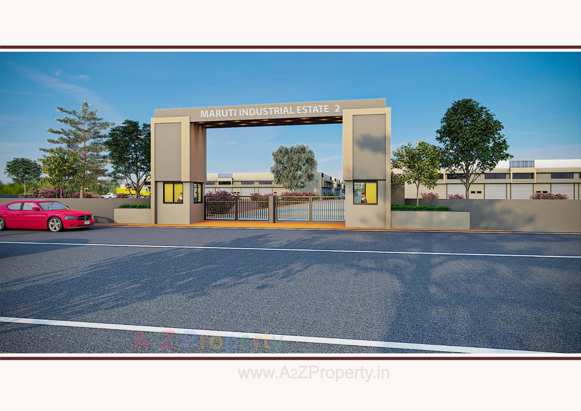 3D Elevation of real estate project Maruti Industrial Estate located at Vinzol, Ahmedabad, Gujarat