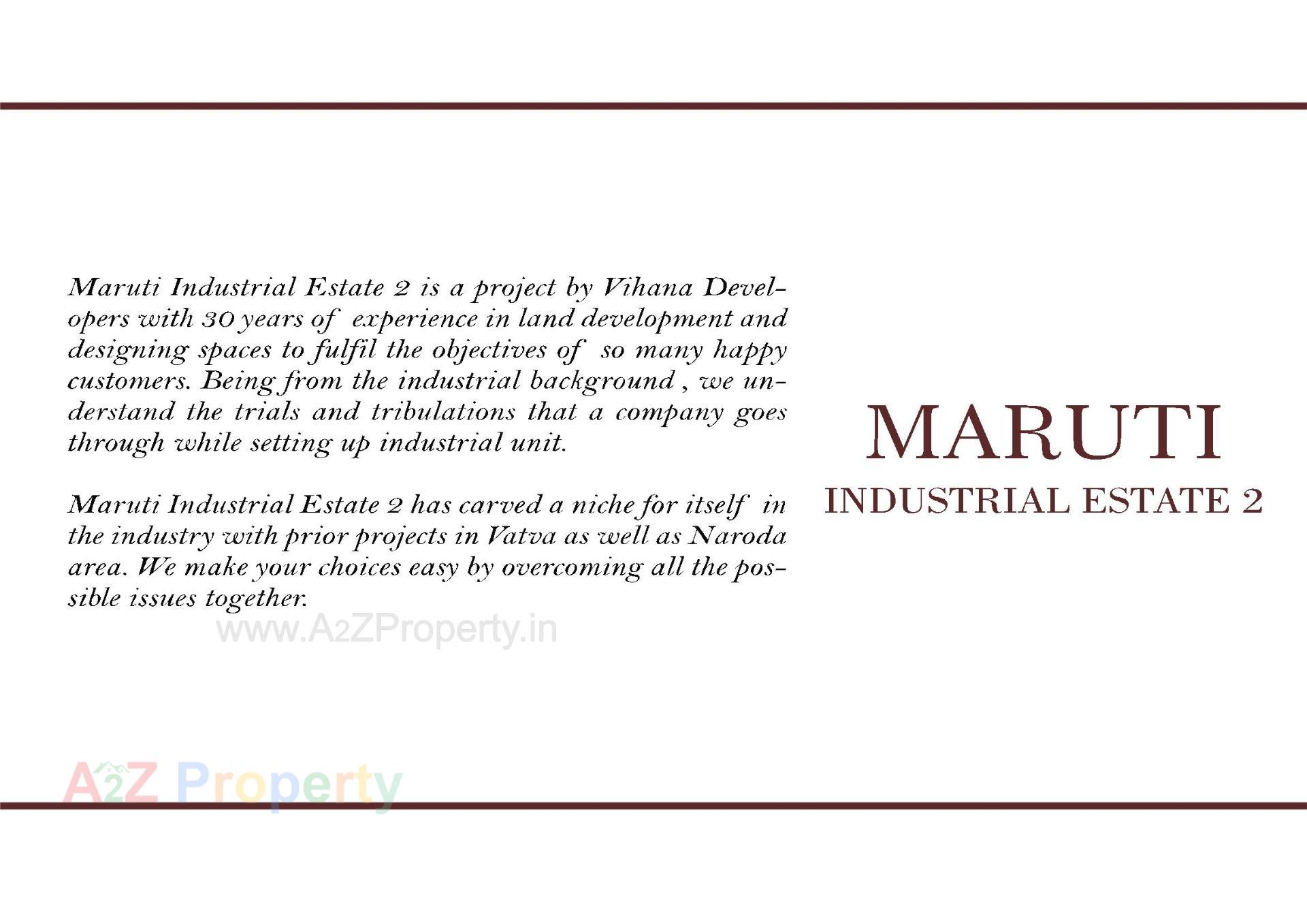  of real estate project Maruti Industrial Estate located at Vinzol, Ahmedabad, Gujarat