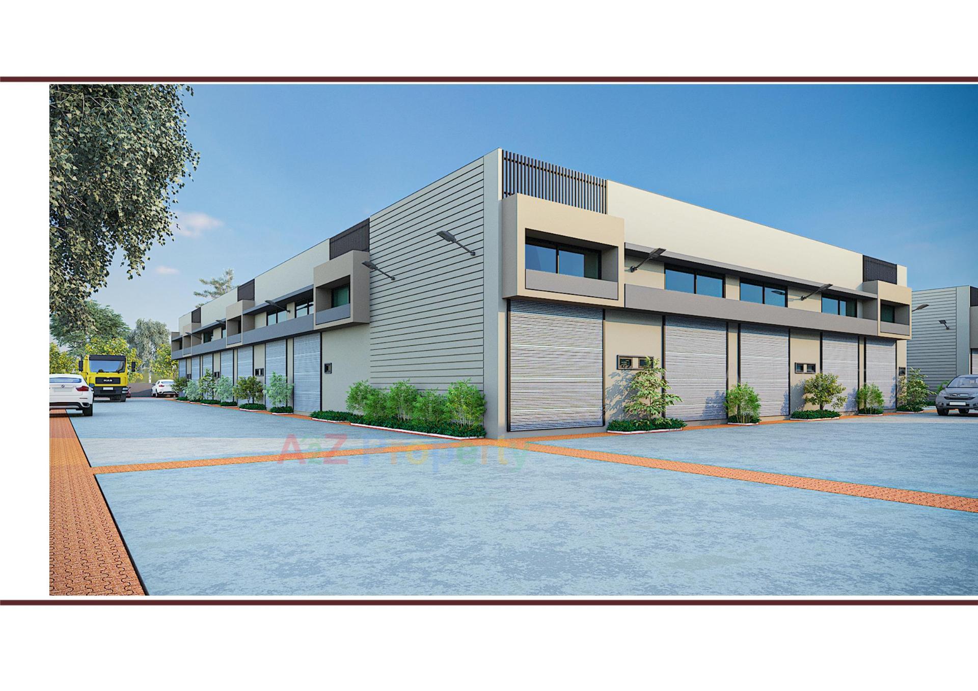 3D Elevation of real estate project Maruti Industrial Estate located at Vinzol, Ahmedabad, Gujarat