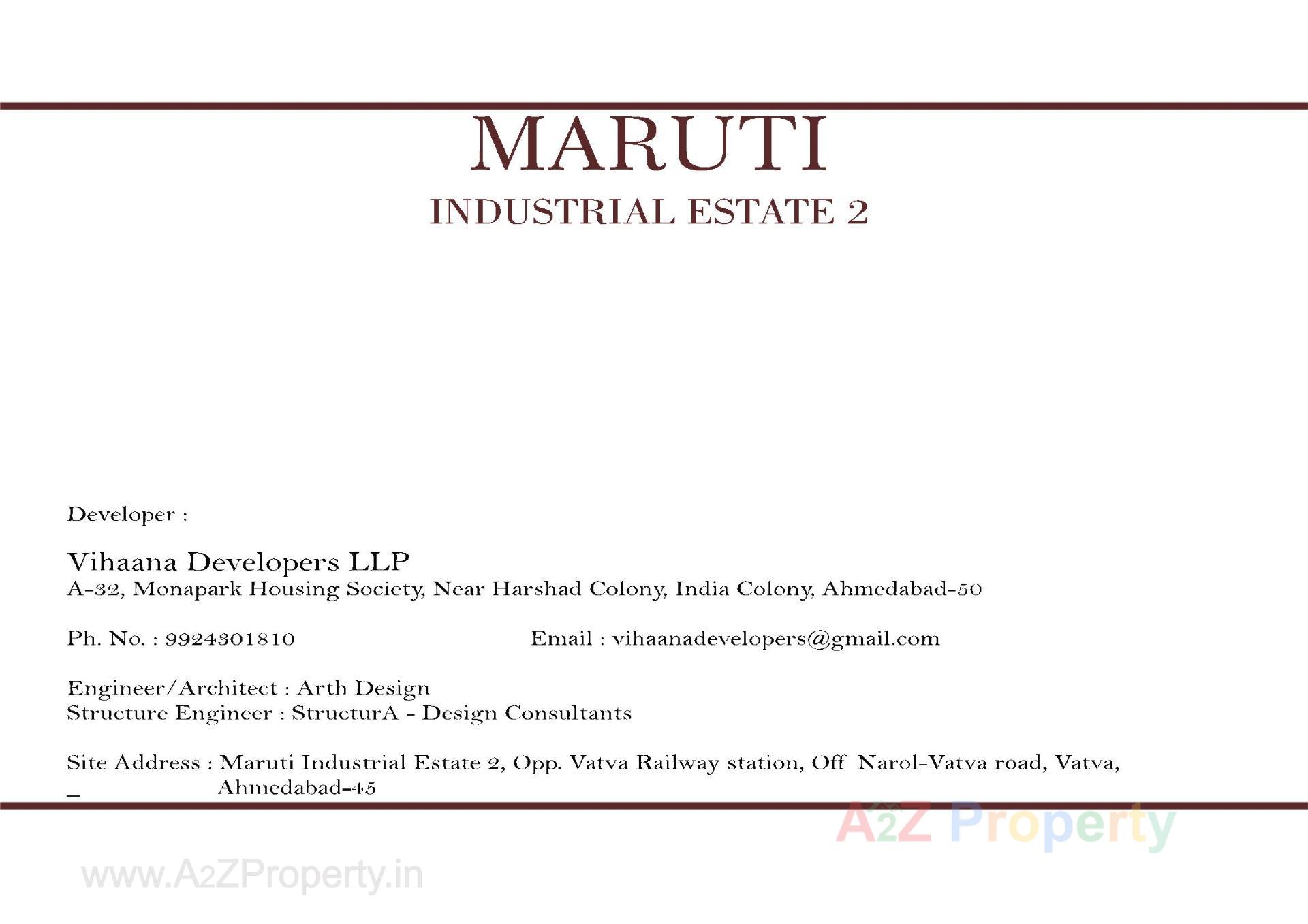  of real estate project Maruti Industrial Estate located at Vinzol, Ahmedabad, Gujarat
