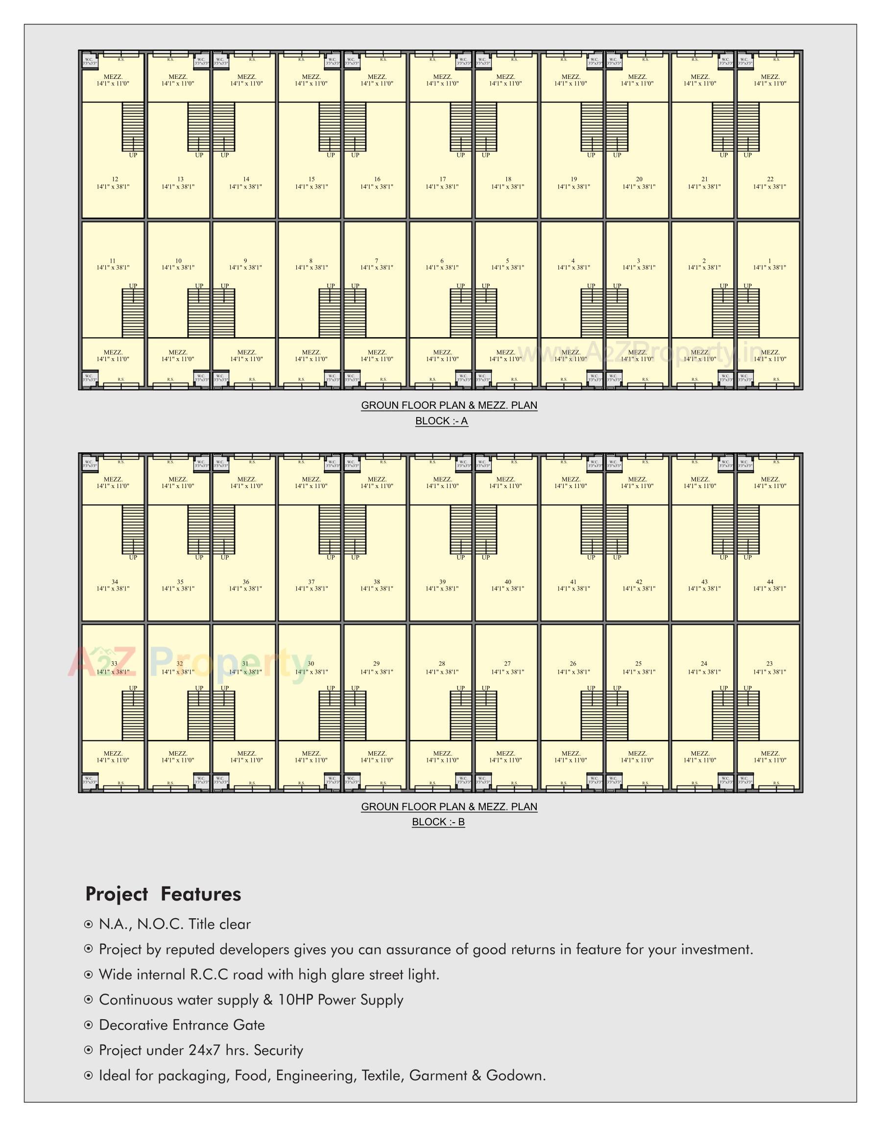 Layout of real estate project Maruti Industrial Estate located at Ahmedabad, Ahmedabad, Gujarat