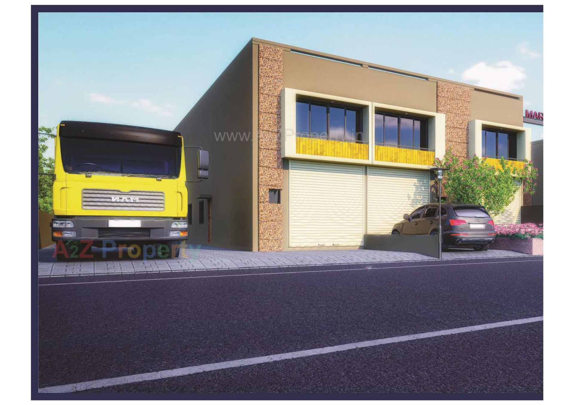 3D Elevation of real estate project Maruti Industrial Estate located at Hathijan, Ahmedabad, Gujarat