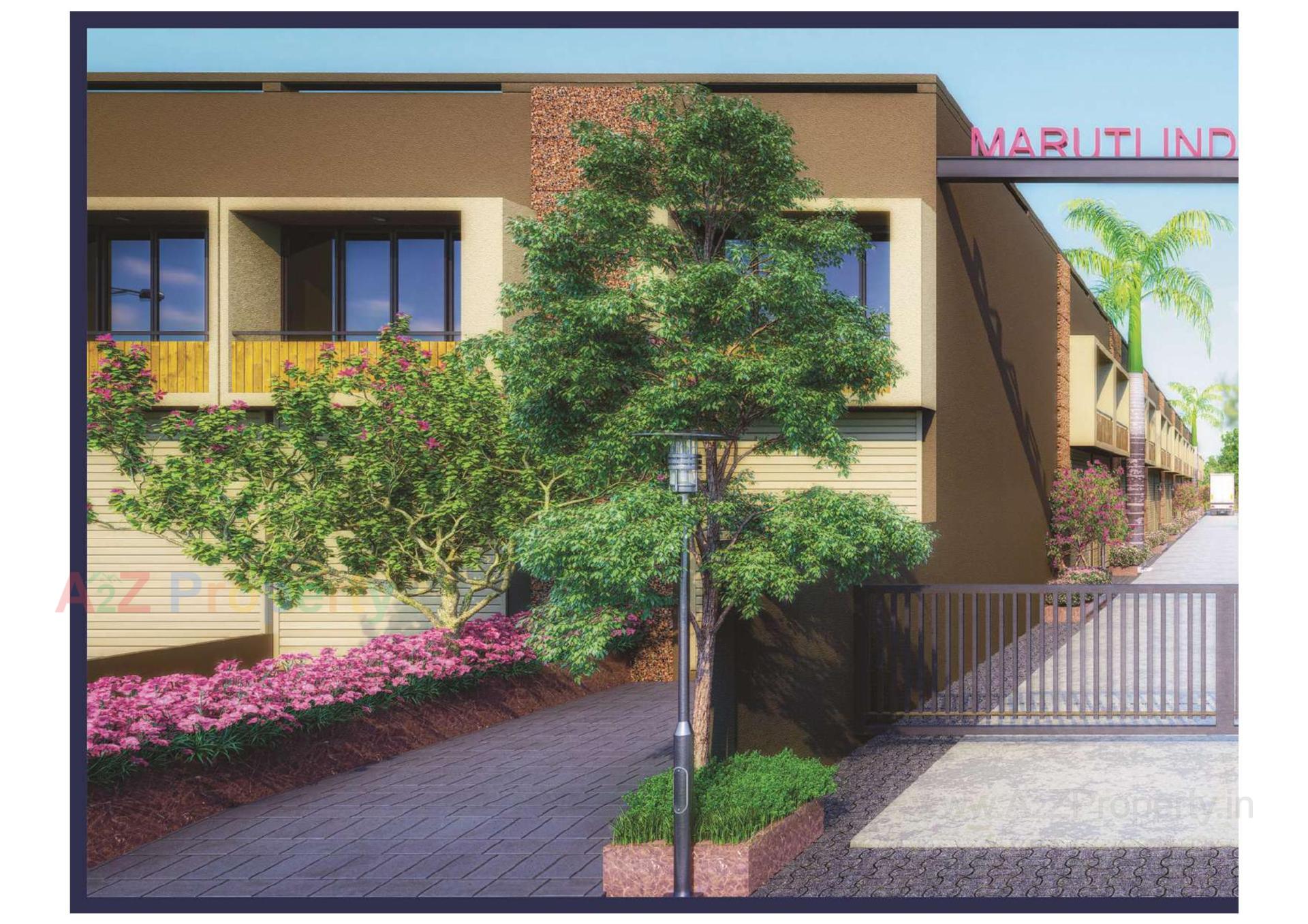3D Elevation of real estate project Maruti Industrial Estate located at Hathijan, Ahmedabad, Gujarat