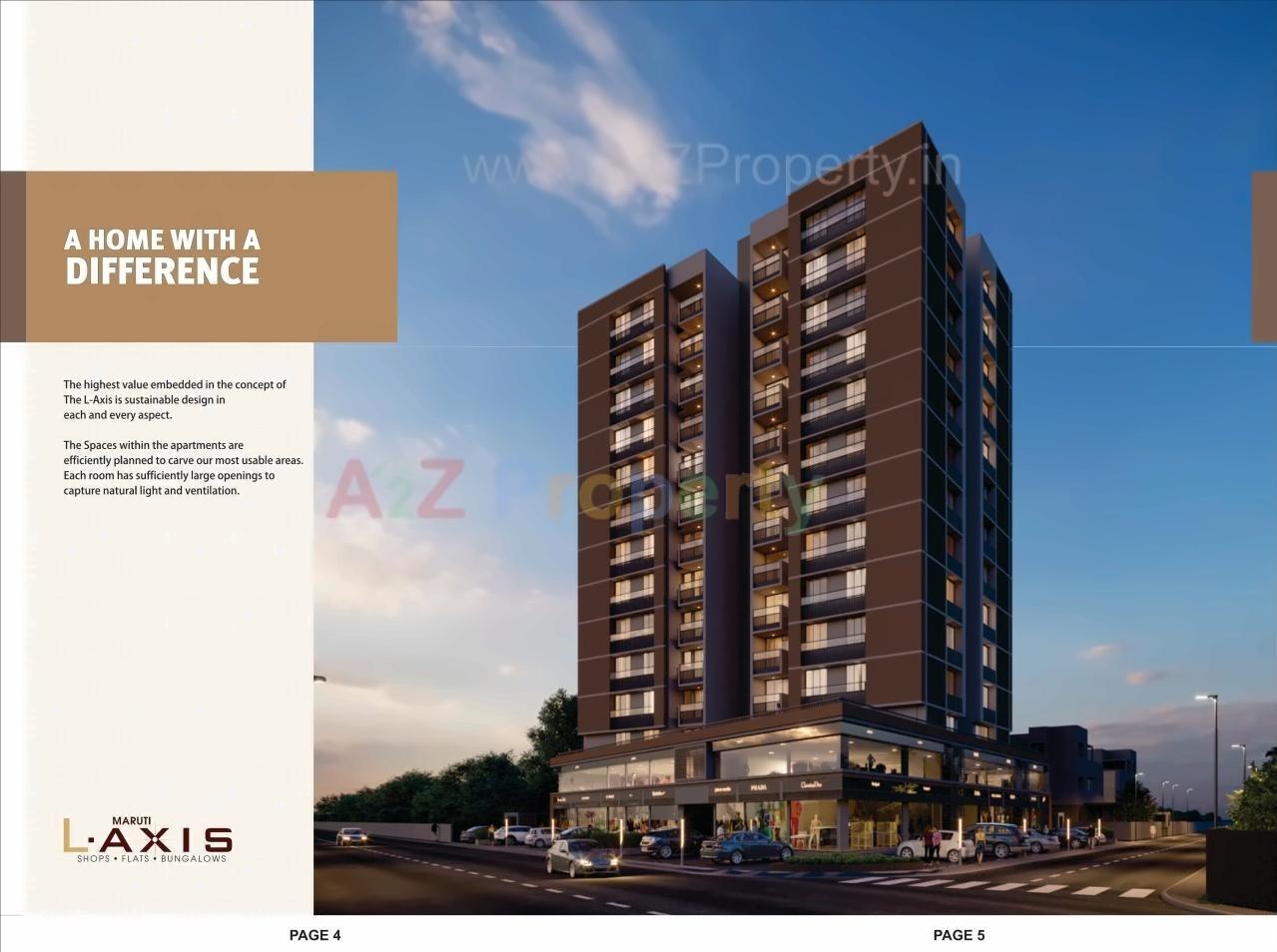 3D Elevation of real estate project Maruti L Axis located at Ahmedabad, Ahmedabad, Gujarat