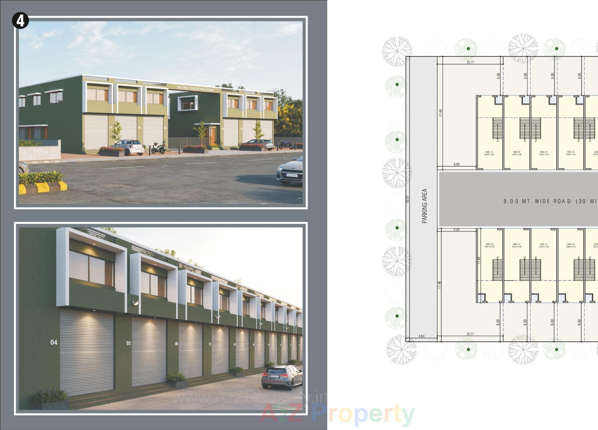 Layout of real estate project Matrix Industrial Park located at Kathwada, Ahmedabad, Gujarat