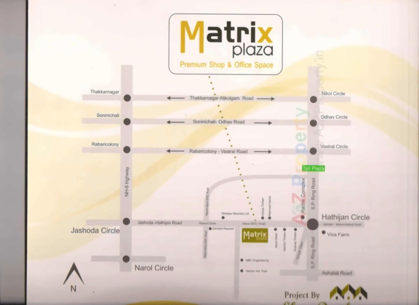  of real estate project Matrix Plaza located at Vinzol, Ahmedabad, Gujarat
