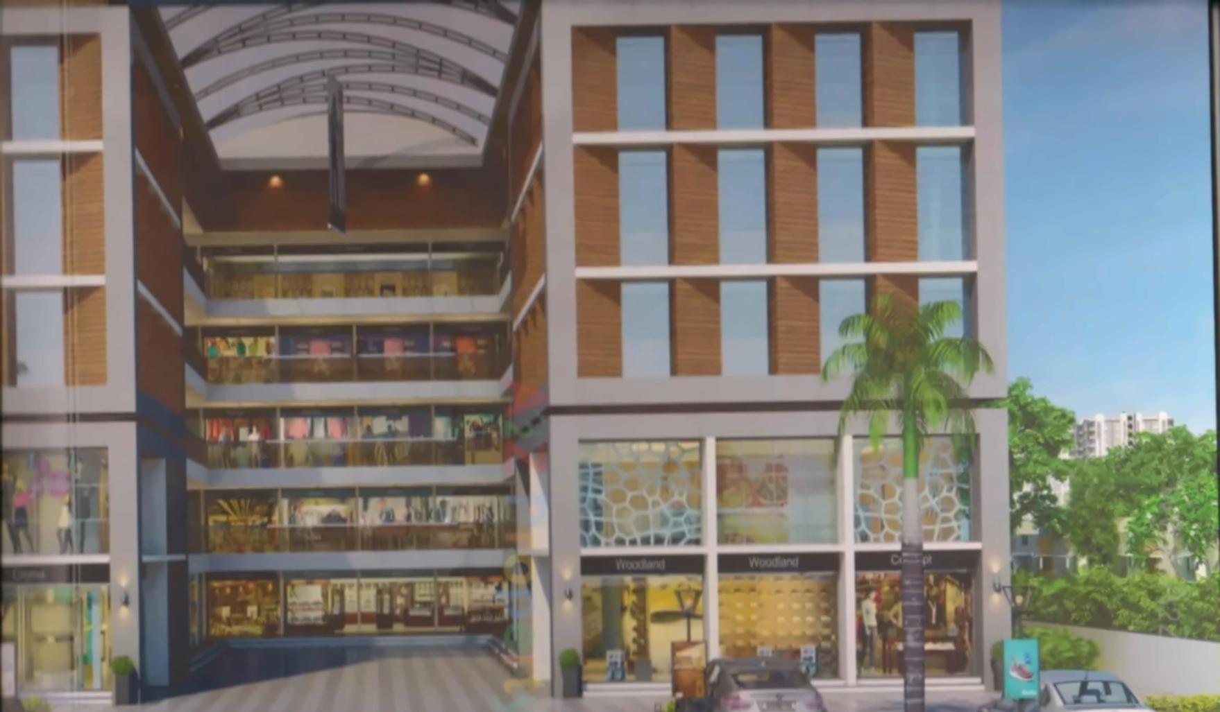 3D Elevation of real estate project Matrix Plaza located at Vinzol, Ahmedabad, Gujarat