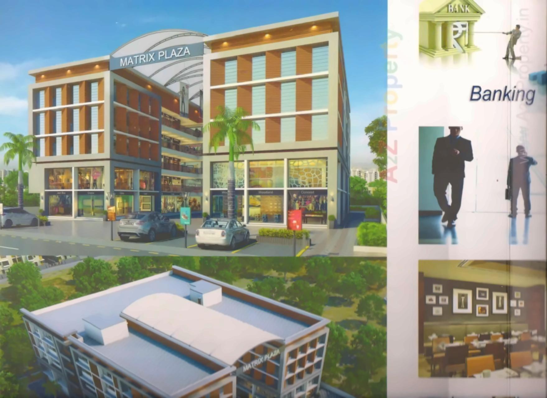 3D Elevation of real estate project Matrix Plaza located at Vinzol, Ahmedabad, Gujarat