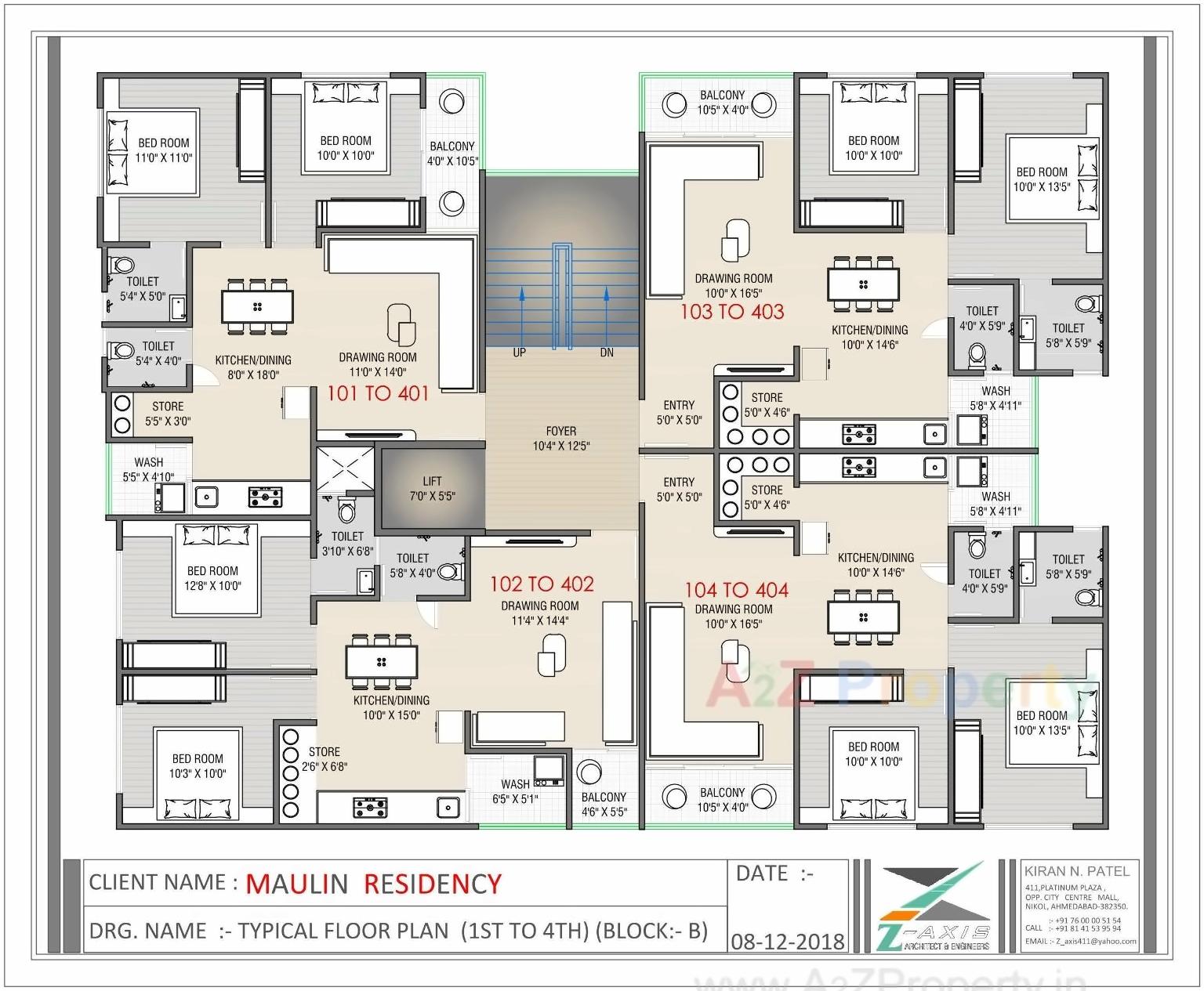 Layout of real estate project Maulin Residency located at Nikol, Ahmedabad, Gujarat