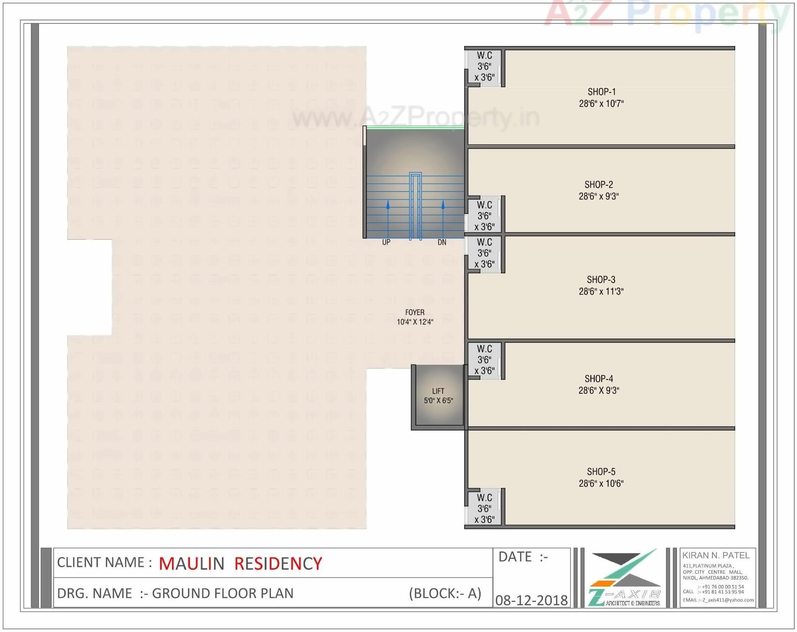 Layout of real estate project Maulin Residency located at Nikol, Ahmedabad, Gujarat