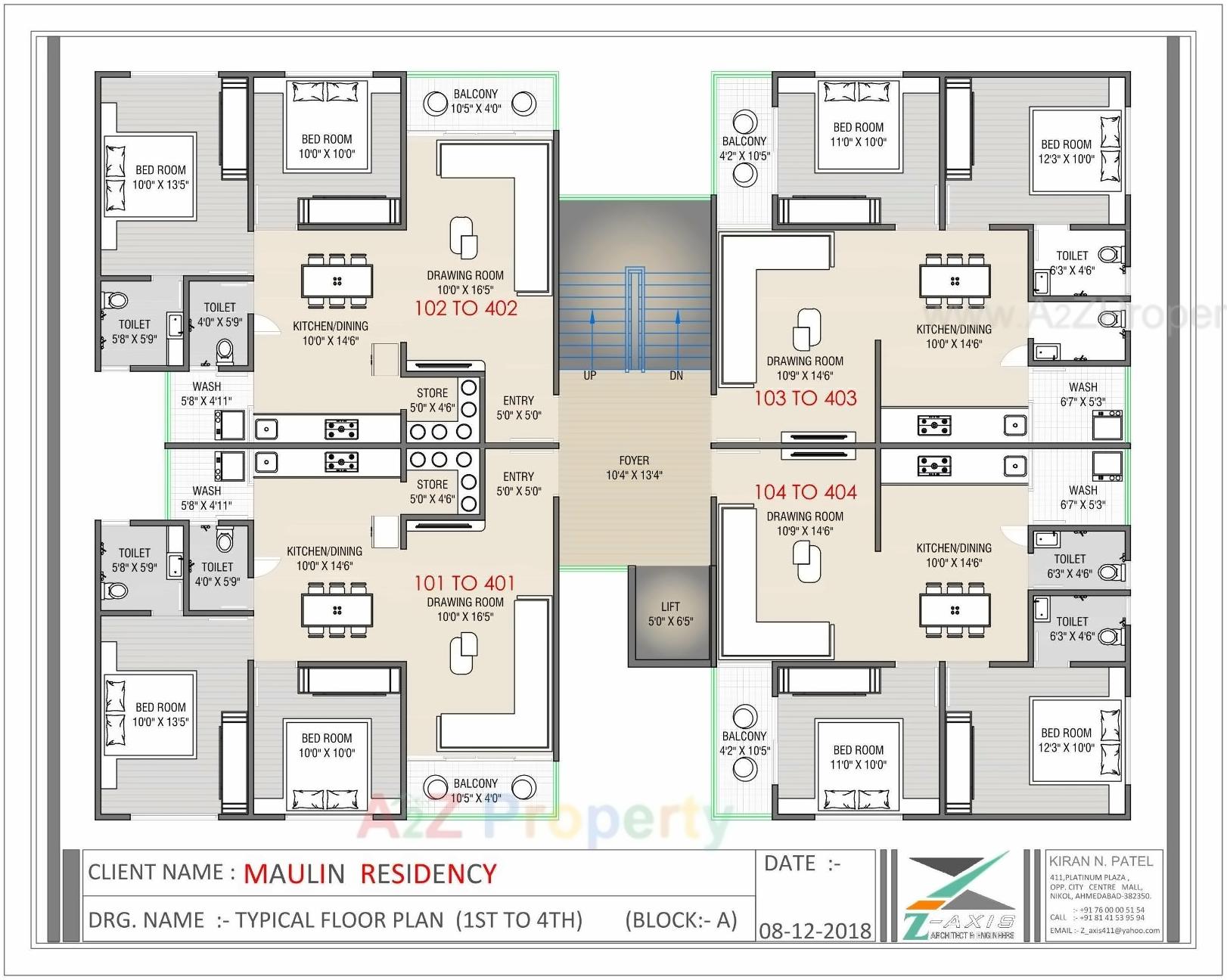Layout of real estate project Maulin Residency located at Nikol, Ahmedabad, Gujarat
