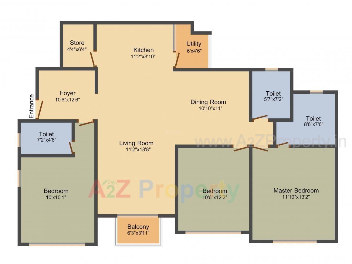Fs (5) of real estate project Meadows ( Tower A,b C ) located at Khodiyar, Ahmedabad, Gujarat