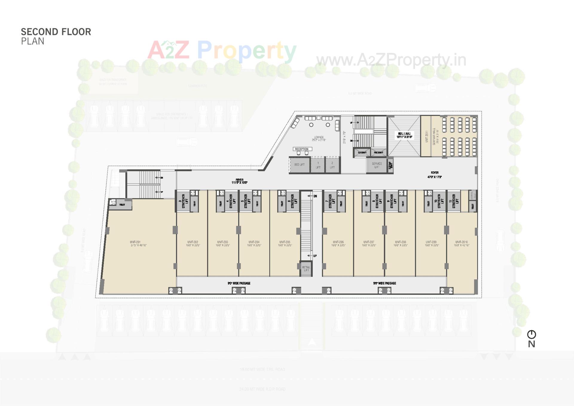 Layout of real estate project Medercial One located at Shekha, Ahmedabad, Gujarat
