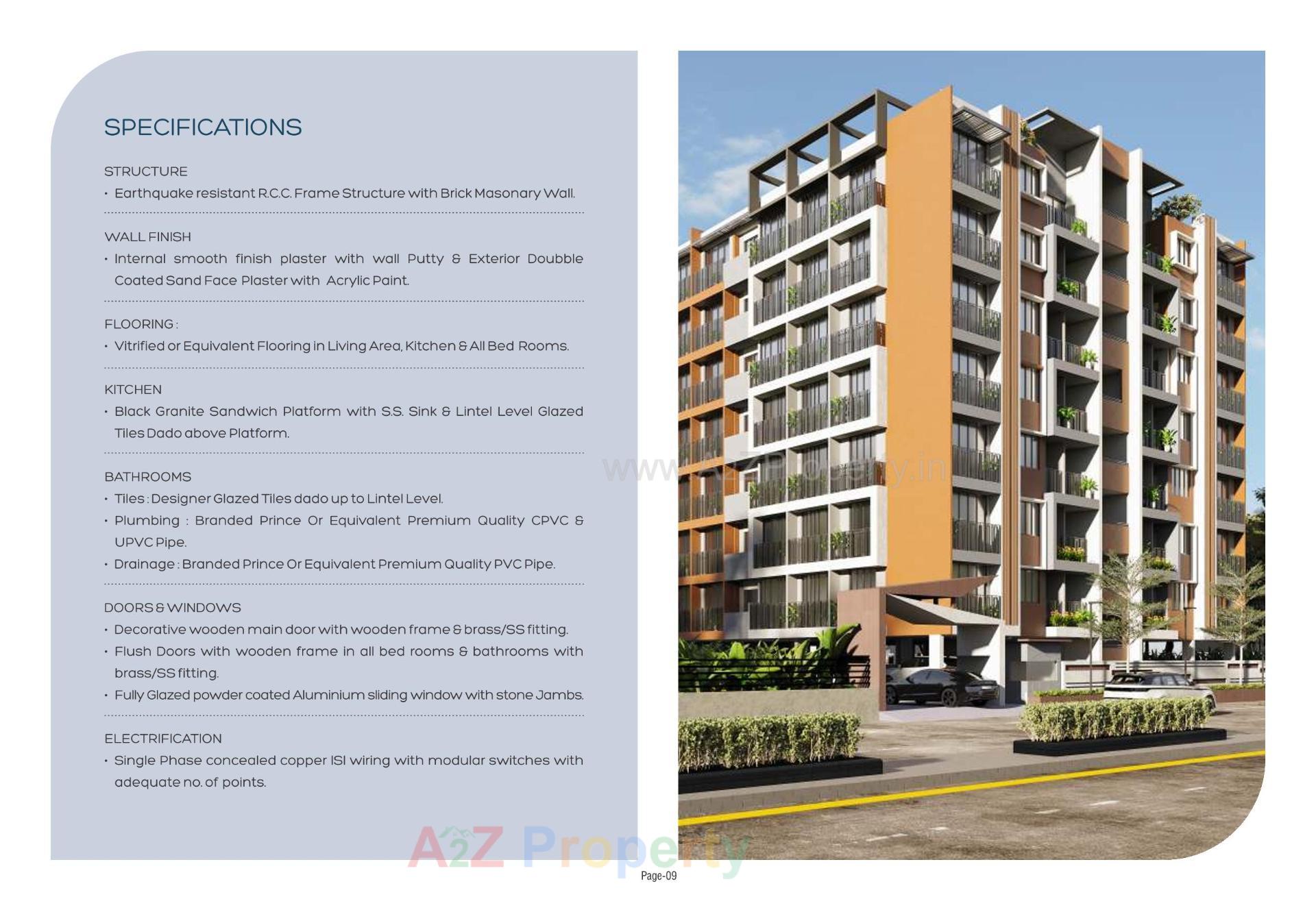 3D Elevation of real estate project Meem Light Residency located at Vatva, Ahmedabad, Gujarat