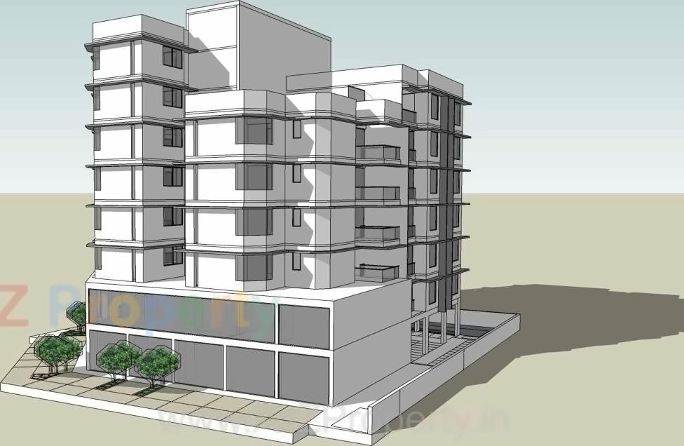3D Elevation of real estate project Meghdhanush Residency located at Vastrapur, Ahmedabad, Gujarat