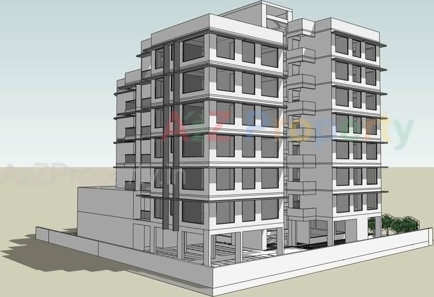 3D Elevation of real estate project Meghdhanush Residency located at Vastrapur, Ahmedabad, Gujarat