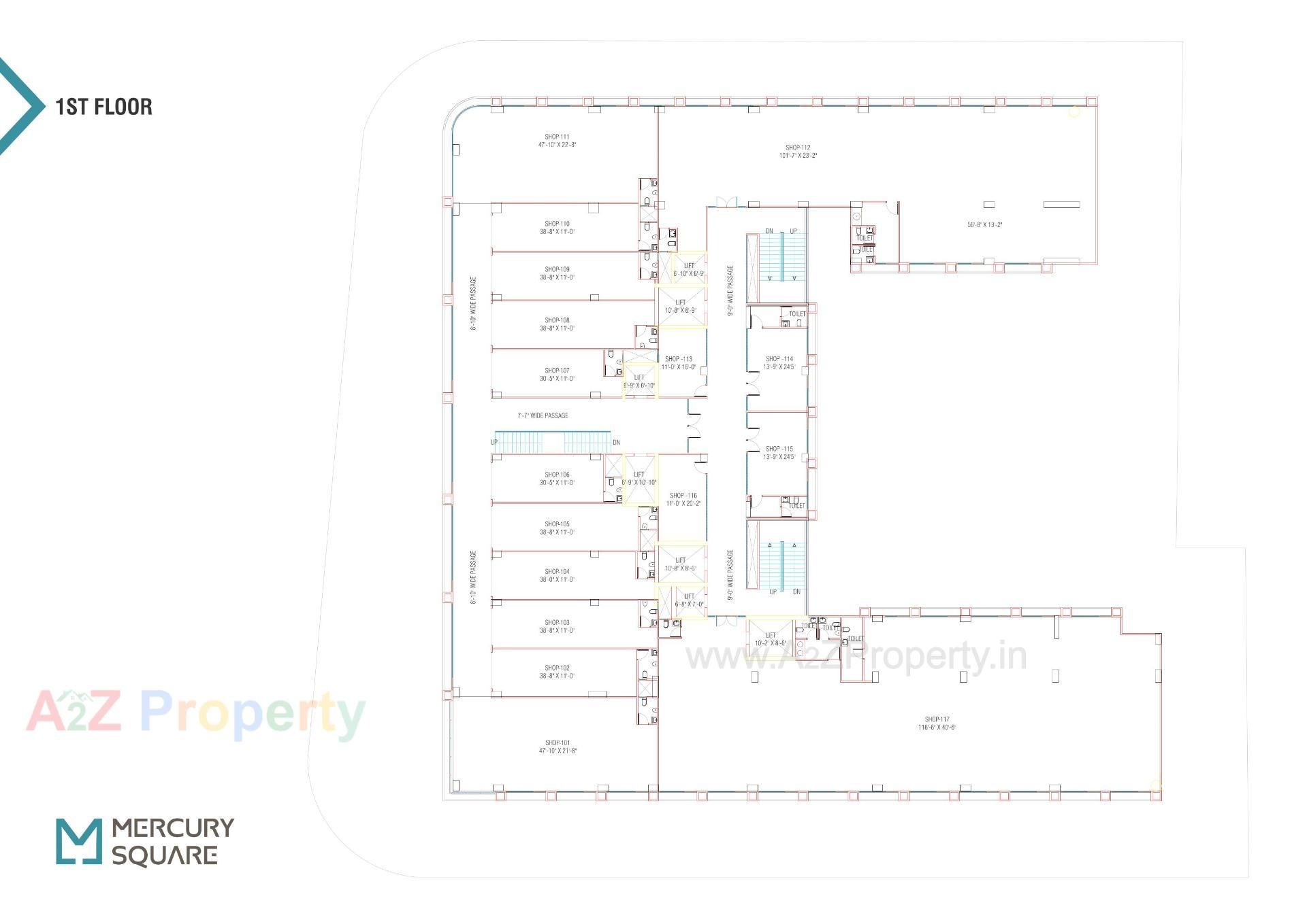 Layout of real estate project Mercury Square located at Nikol, Ahmedabad, Gujarat