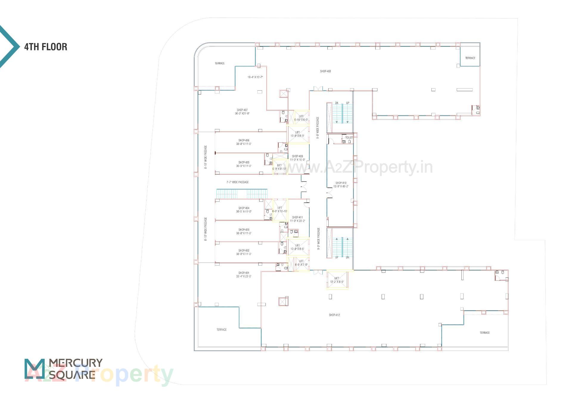 Layout of real estate project Mercury Square located at Nikol, Ahmedabad, Gujarat