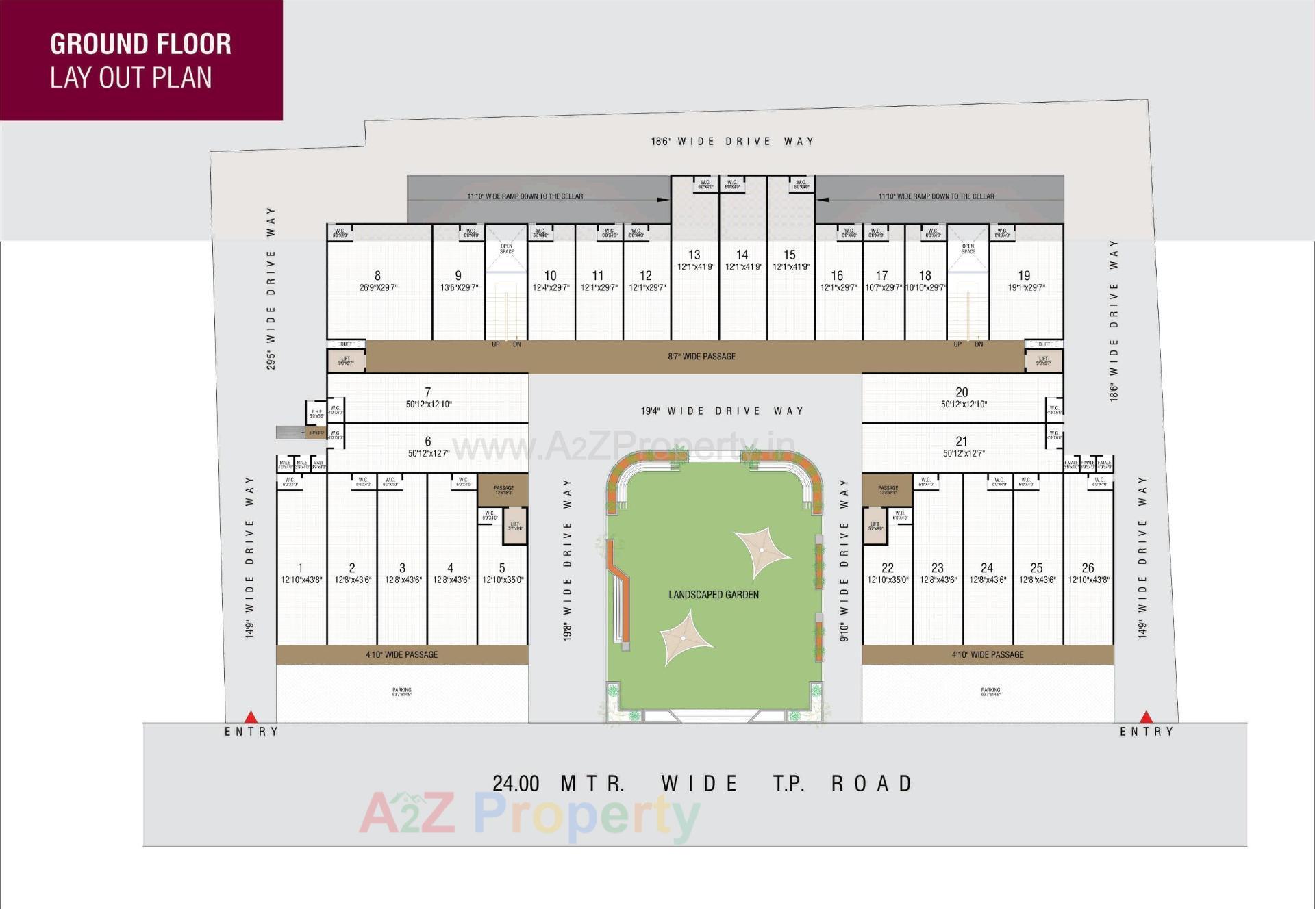 Layout of real estate project Meridian One located at Nikol, Ahmedabad, Gujarat