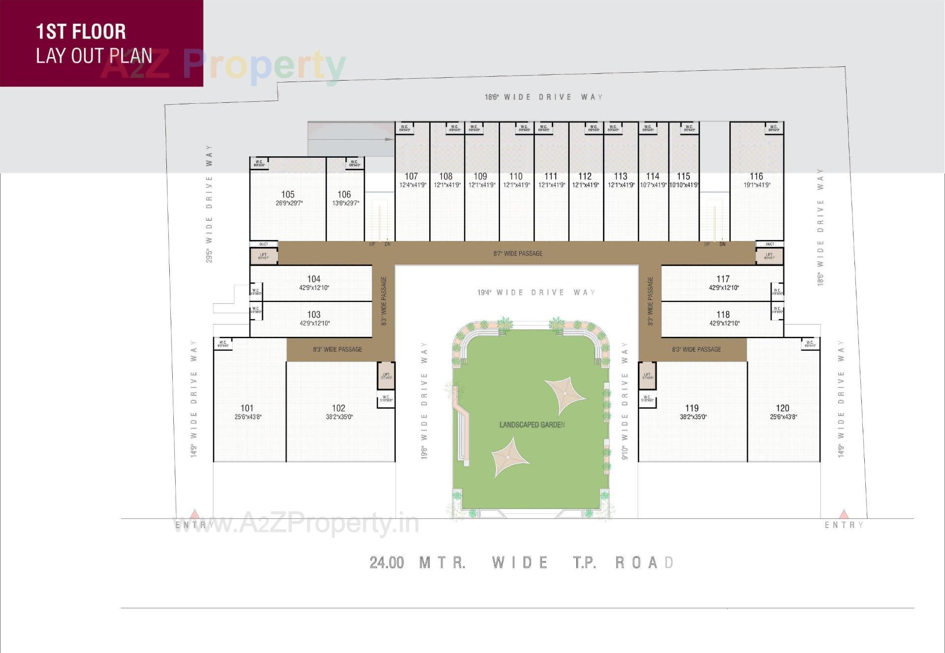 Layout of real estate project Meridian One located at Nikol, Ahmedabad, Gujarat