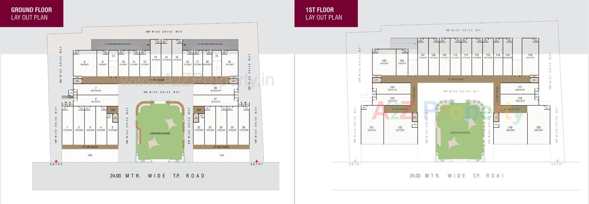 Layout of real estate project Meridian One located at Nikol, Ahmedabad, Gujarat