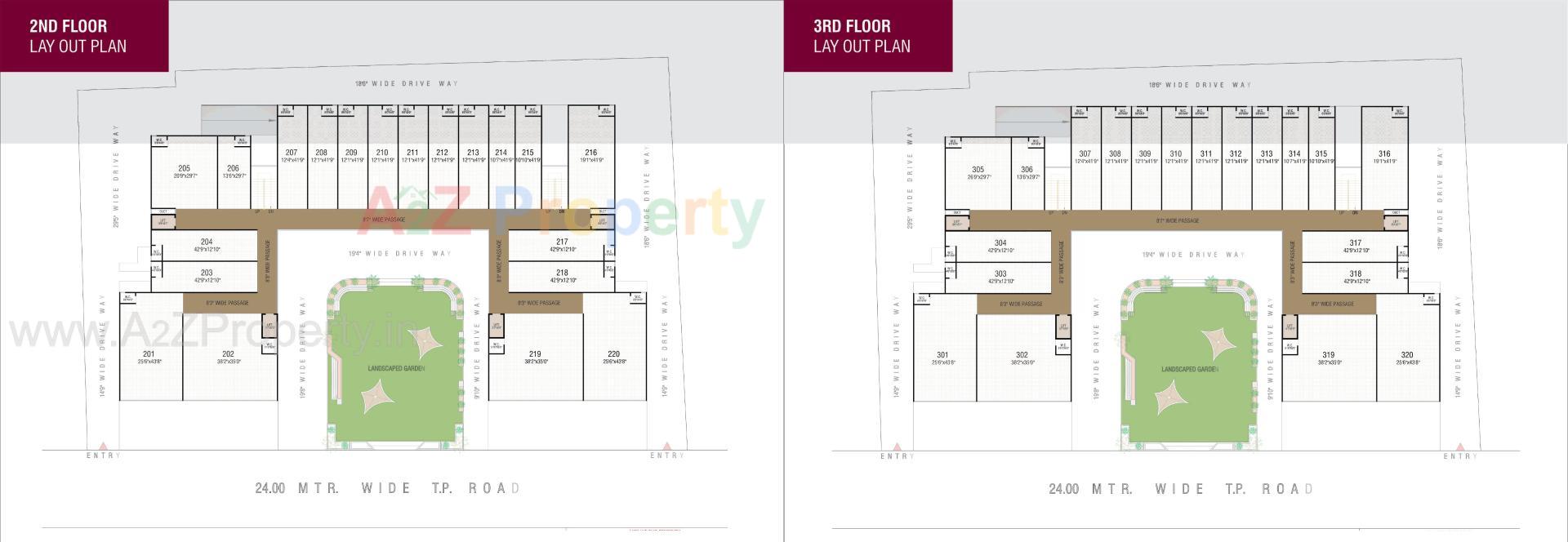 Layout of real estate project Meridian One located at Nikol, Ahmedabad, Gujarat