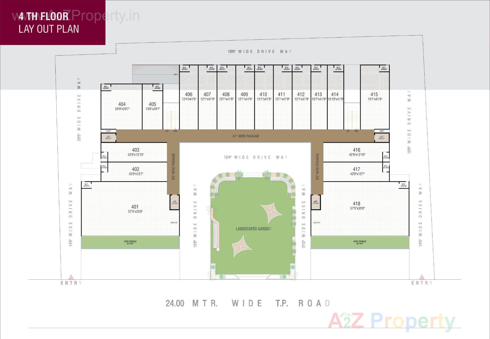 Layout of real estate project Meridian One located at Nikol, Ahmedabad, Gujarat