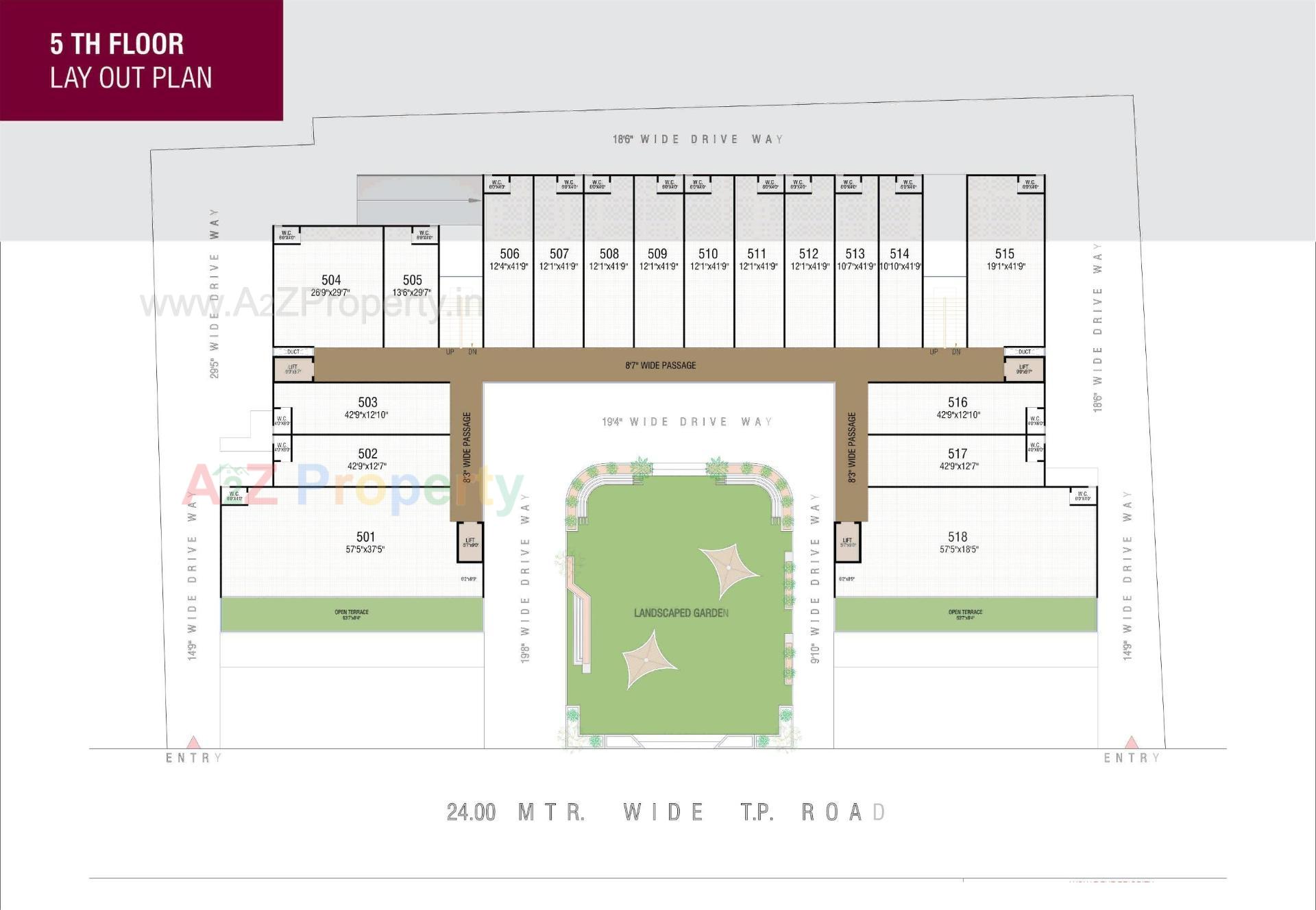 Layout of real estate project Meridian One located at Nikol, Ahmedabad, Gujarat