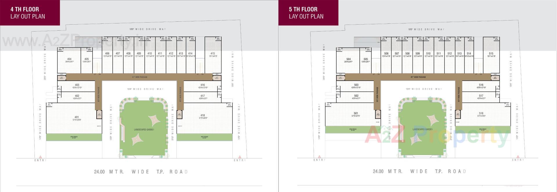 Layout of real estate project Meridian One located at Nikol, Ahmedabad, Gujarat