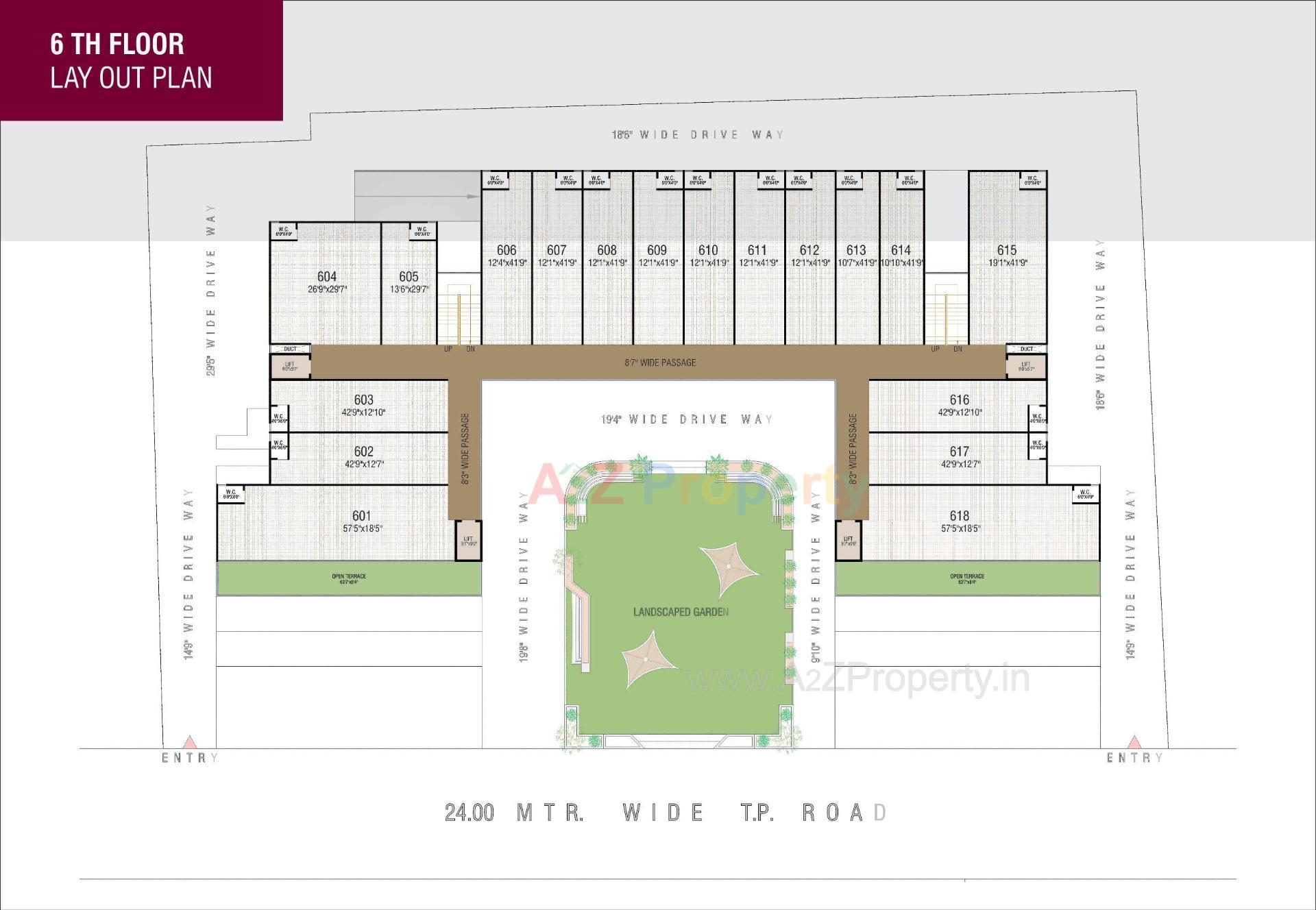 Layout of real estate project Meridian One located at Nikol, Ahmedabad, Gujarat