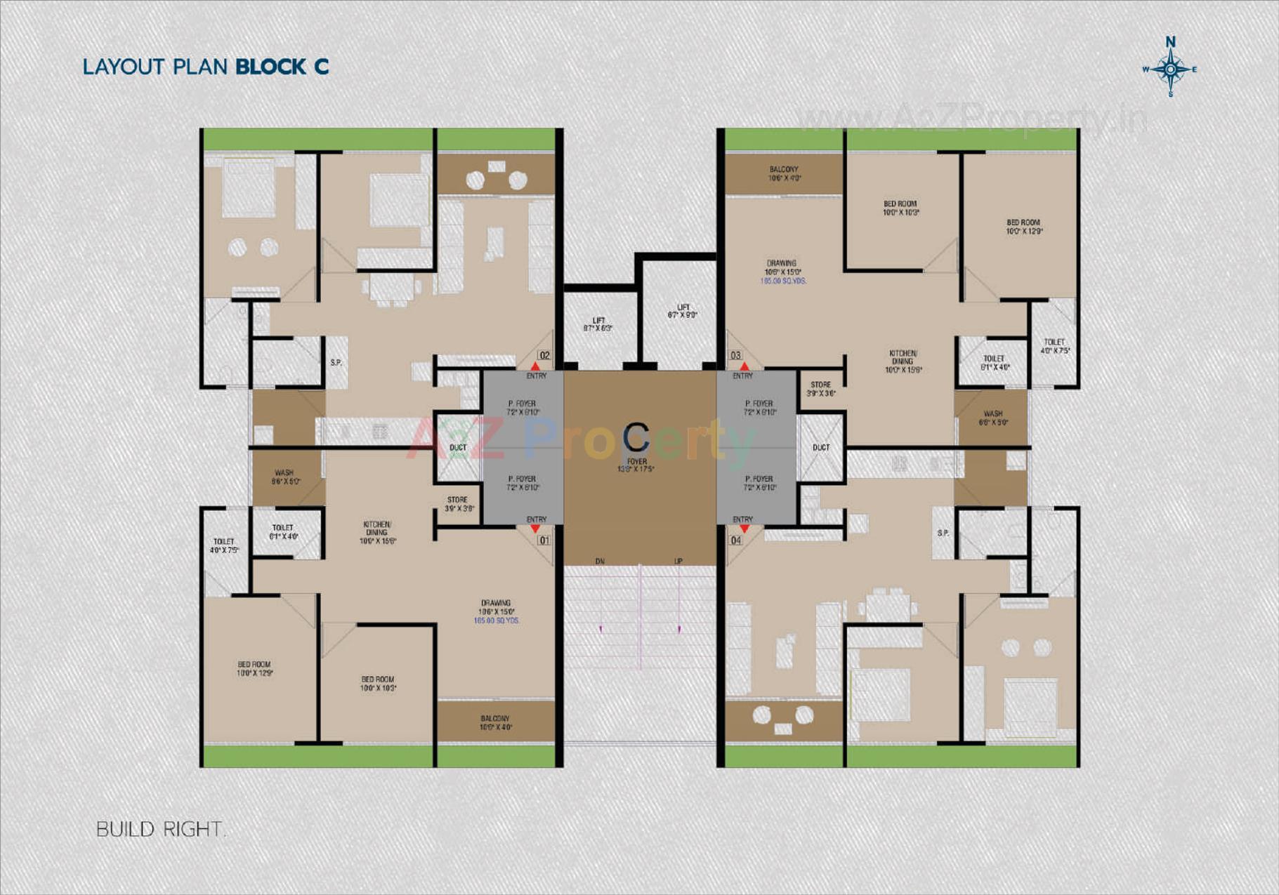 Layout of real estate project Meridian Skyiew located at Nikol, Ahmedabad, Gujarat
