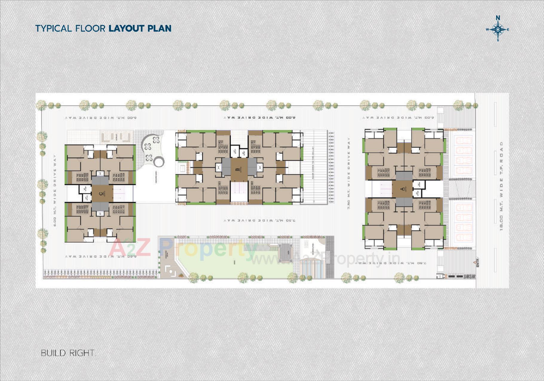 Layout of real estate project Meridian Skyiew located at Nikol, Ahmedabad, Gujarat