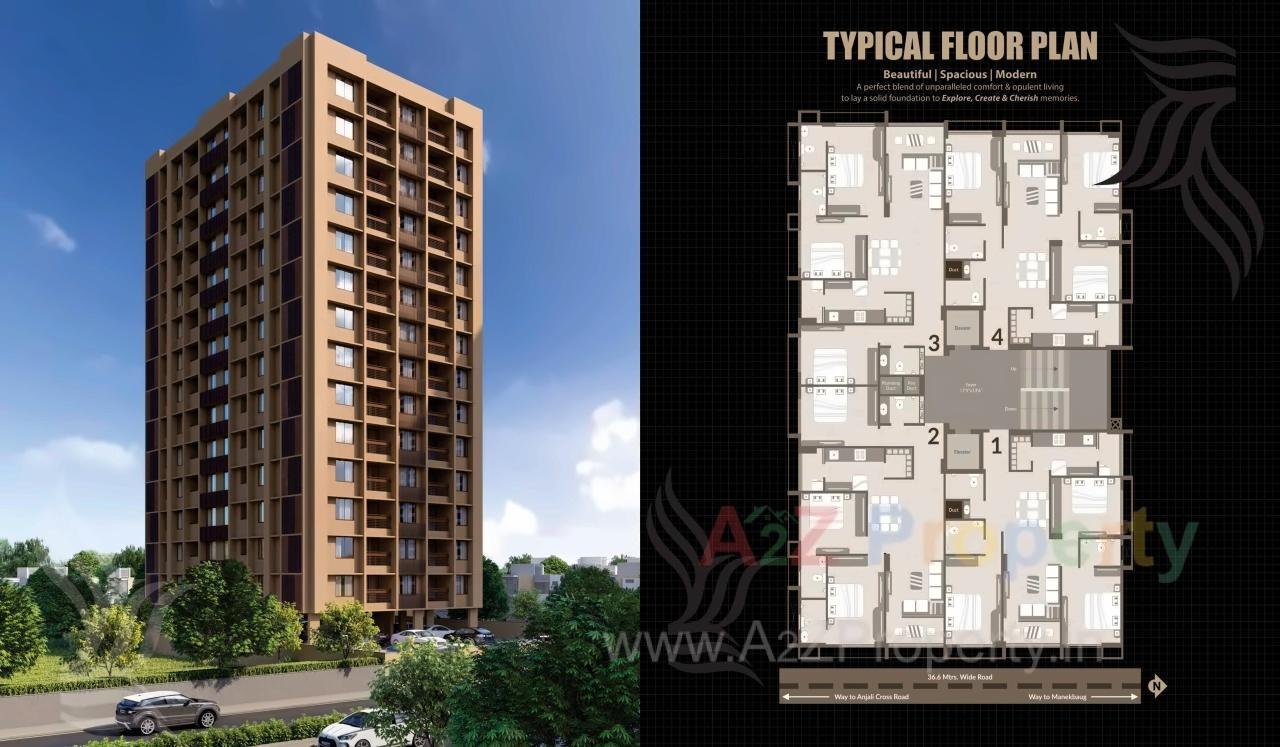Layout of real estate project Merlin Orion located at Vasna, Ahmedabad, Gujarat
