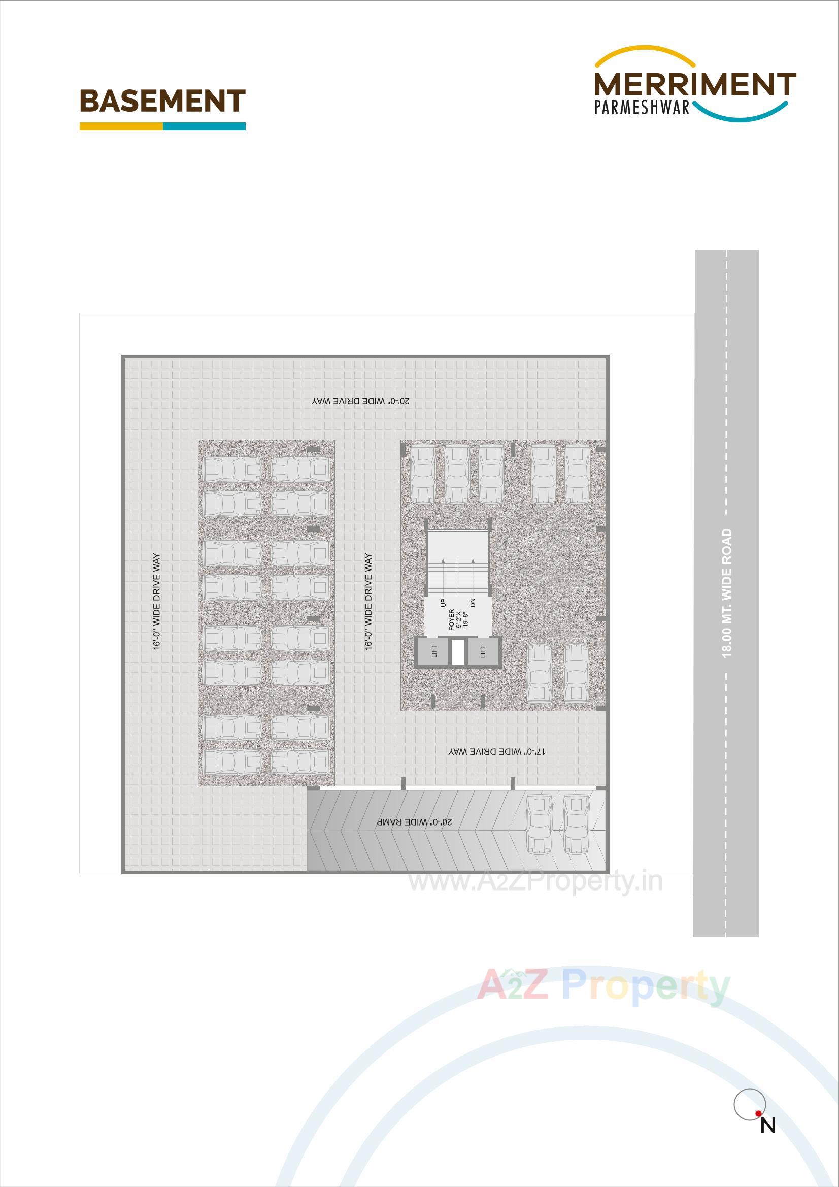 Layout of real estate project Merriment Parmeshwar located at Chandkheda, Ahmedabad, Gujarat