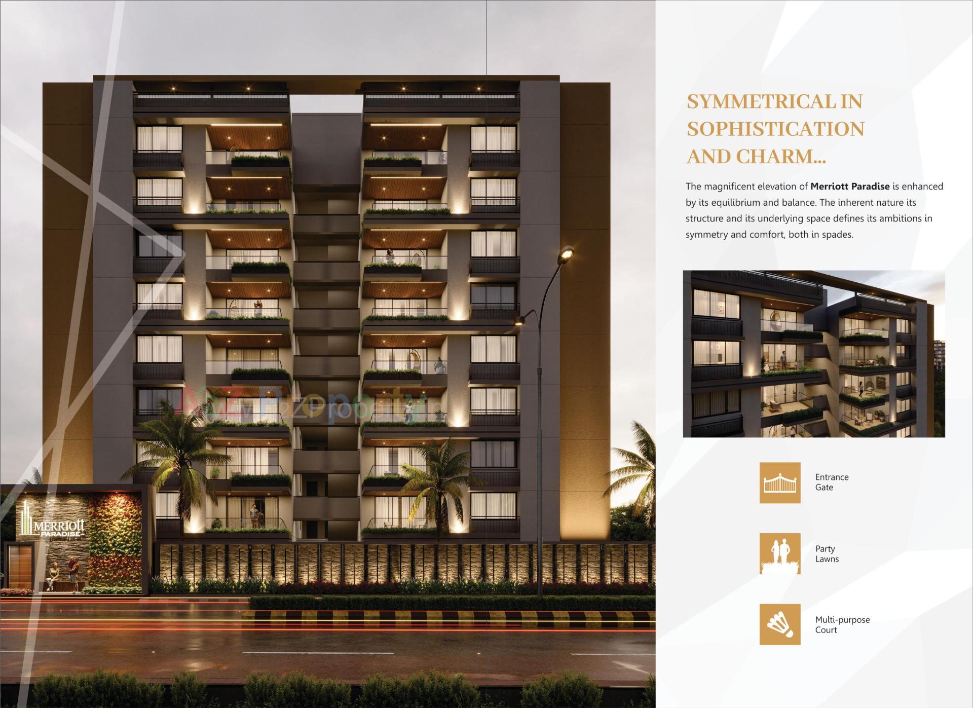 3D Elevation of real estate project Merriott Paradise located at Nikol, Ahmedabad, Gujarat