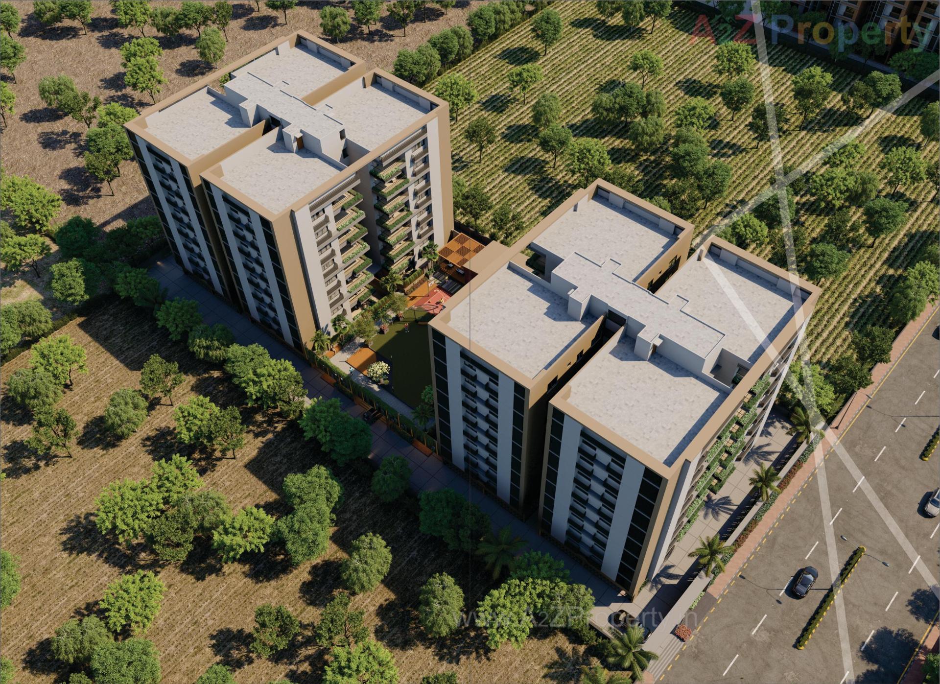 3D Elevation of real estate project Merriott Paradise located at Nikol, Ahmedabad, Gujarat