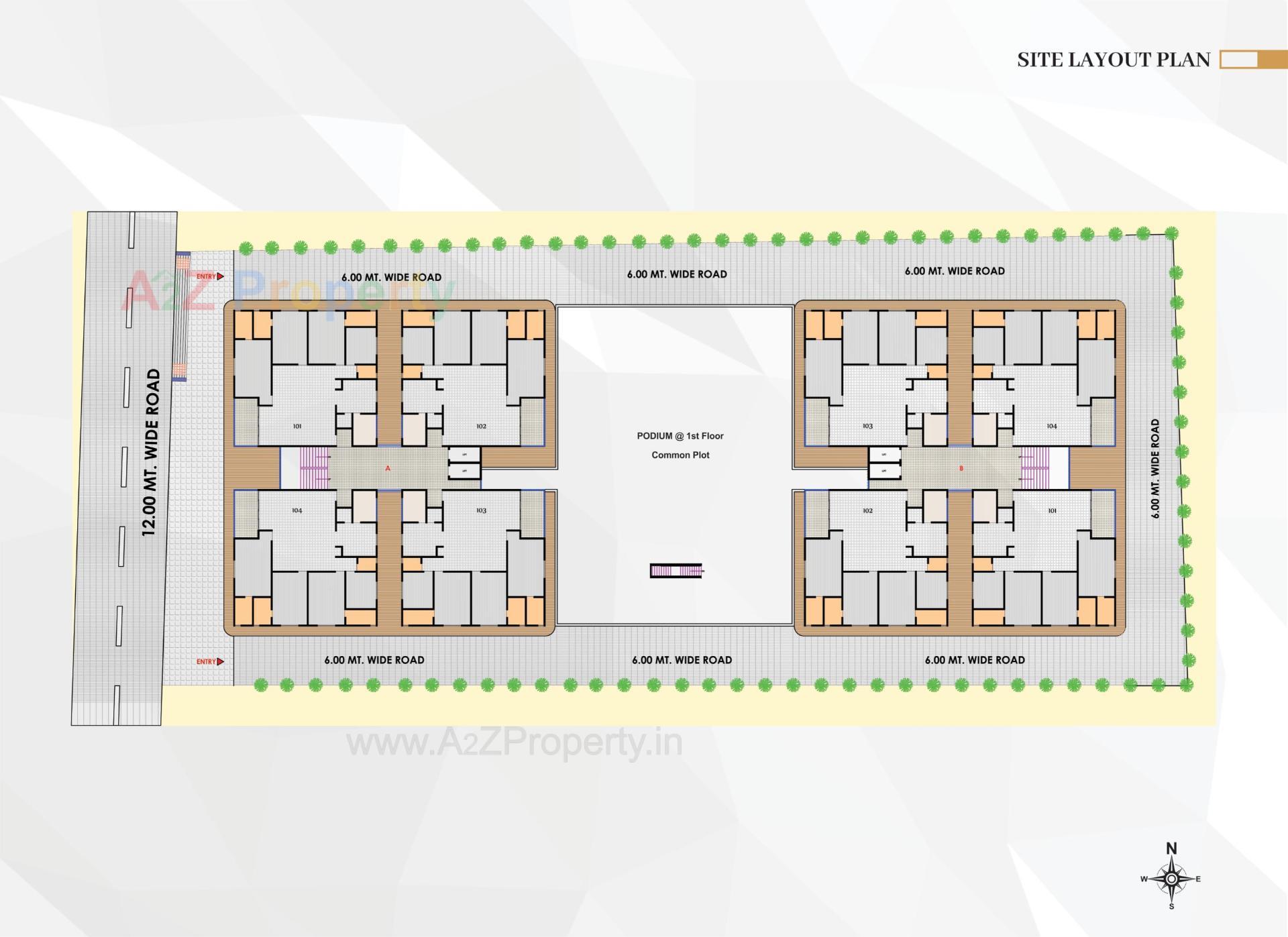 Layout of real estate project Merriott Paradise located at Nikol, Ahmedabad, Gujarat