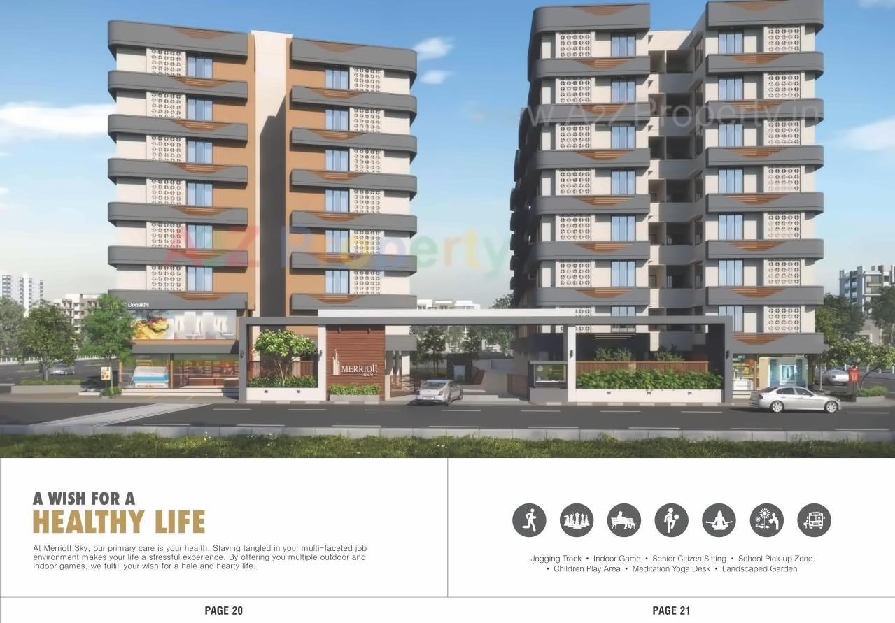3D Elevation of real estate project Merriott Sky located at Nikol, Ahmedabad, Gujarat