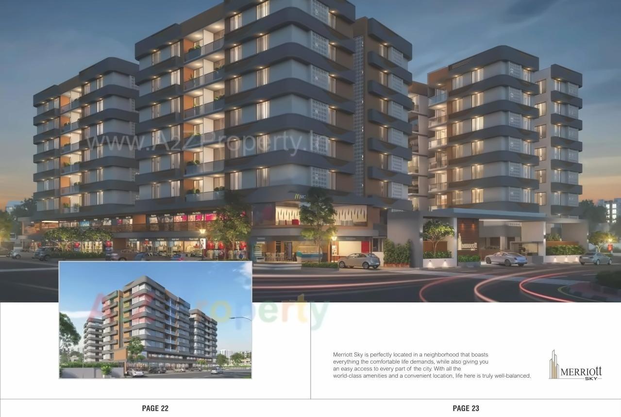 3D Elevation of real estate project Merriott Sky located at Nikol, Ahmedabad, Gujarat
