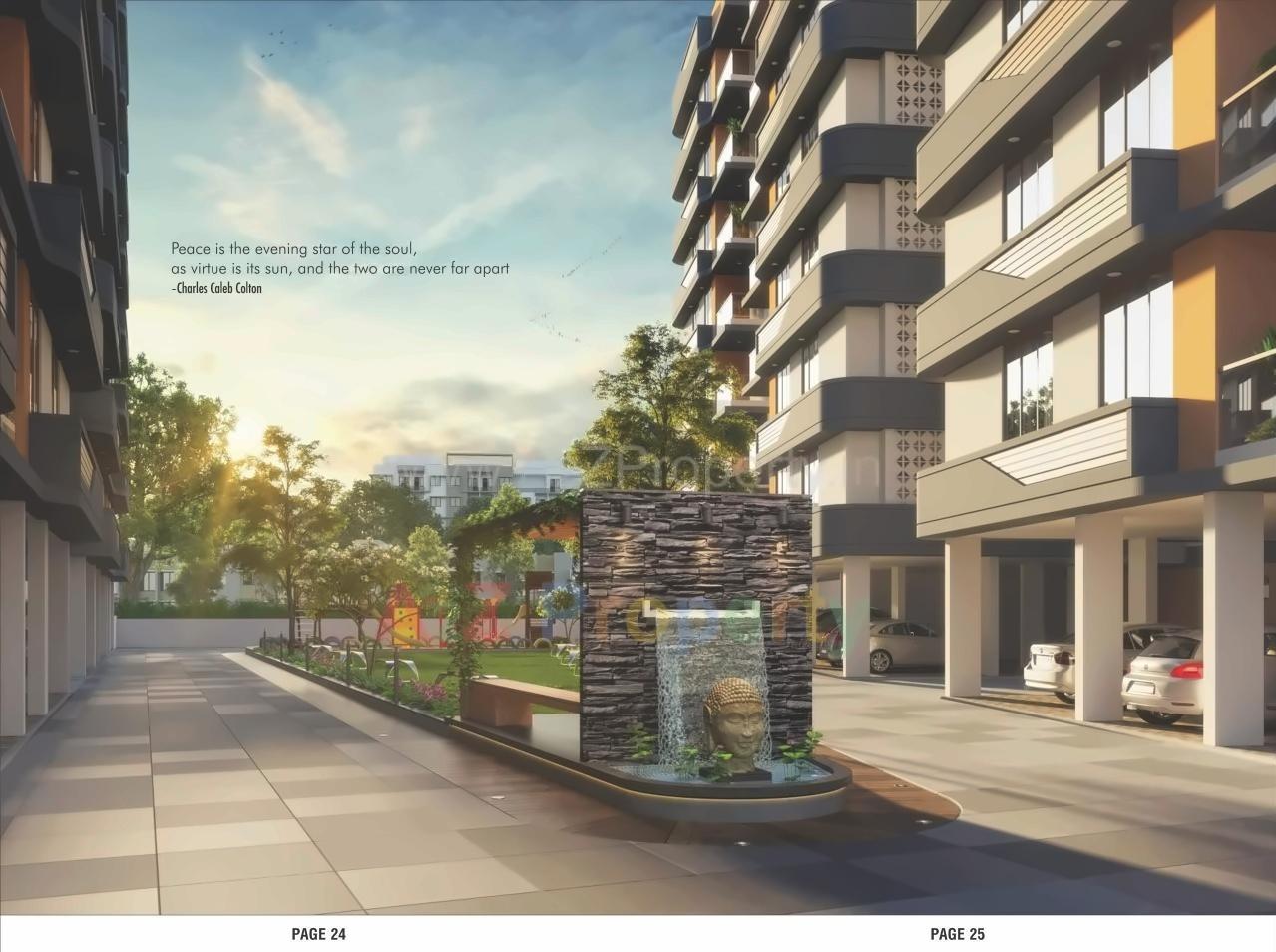 3D Elevation of real estate project Merriott Sky located at Nikol, Ahmedabad, Gujarat