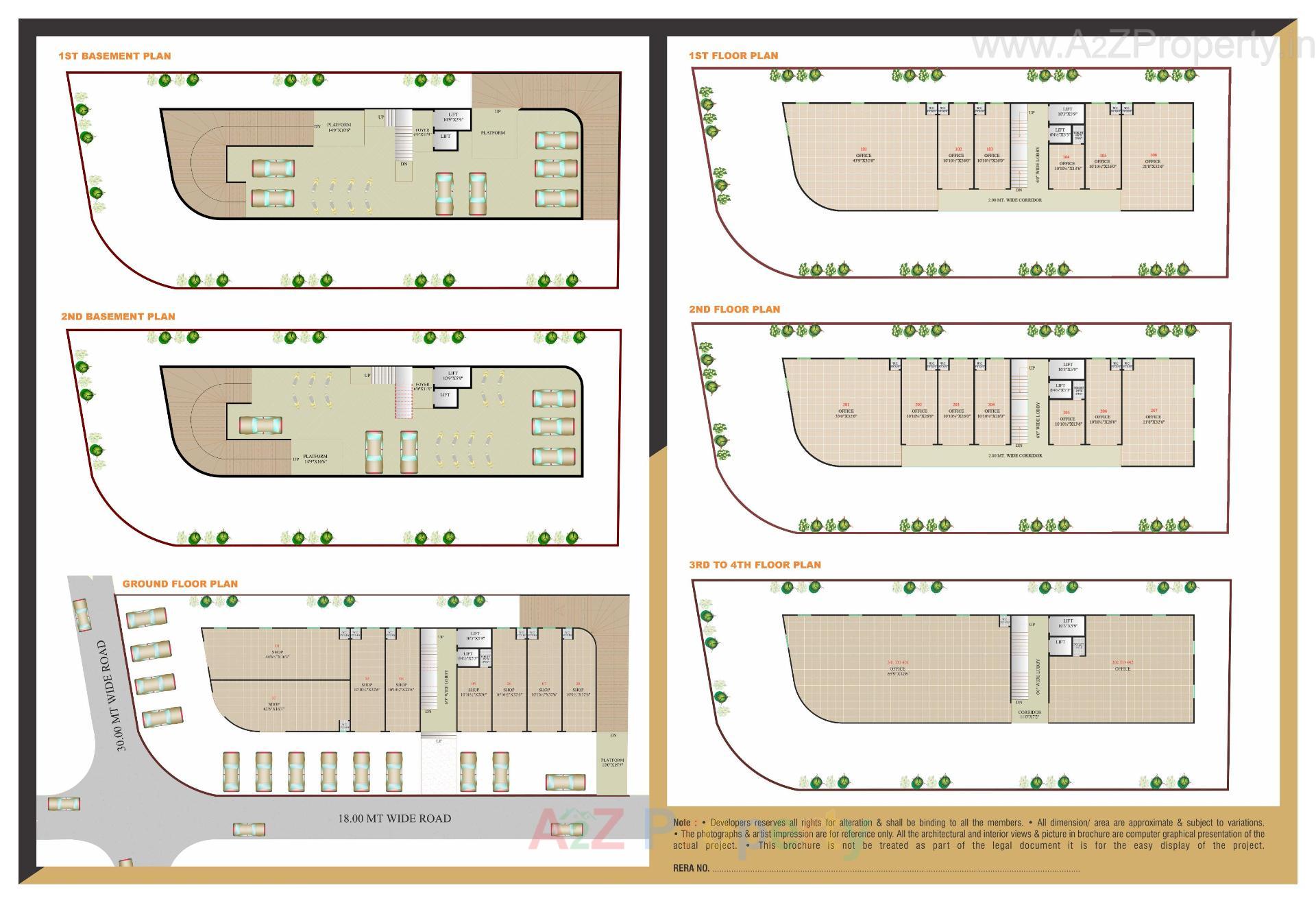 Layout of real estate project Millennium Plaza located at Ahmedabad, Ahmedabad, Gujarat