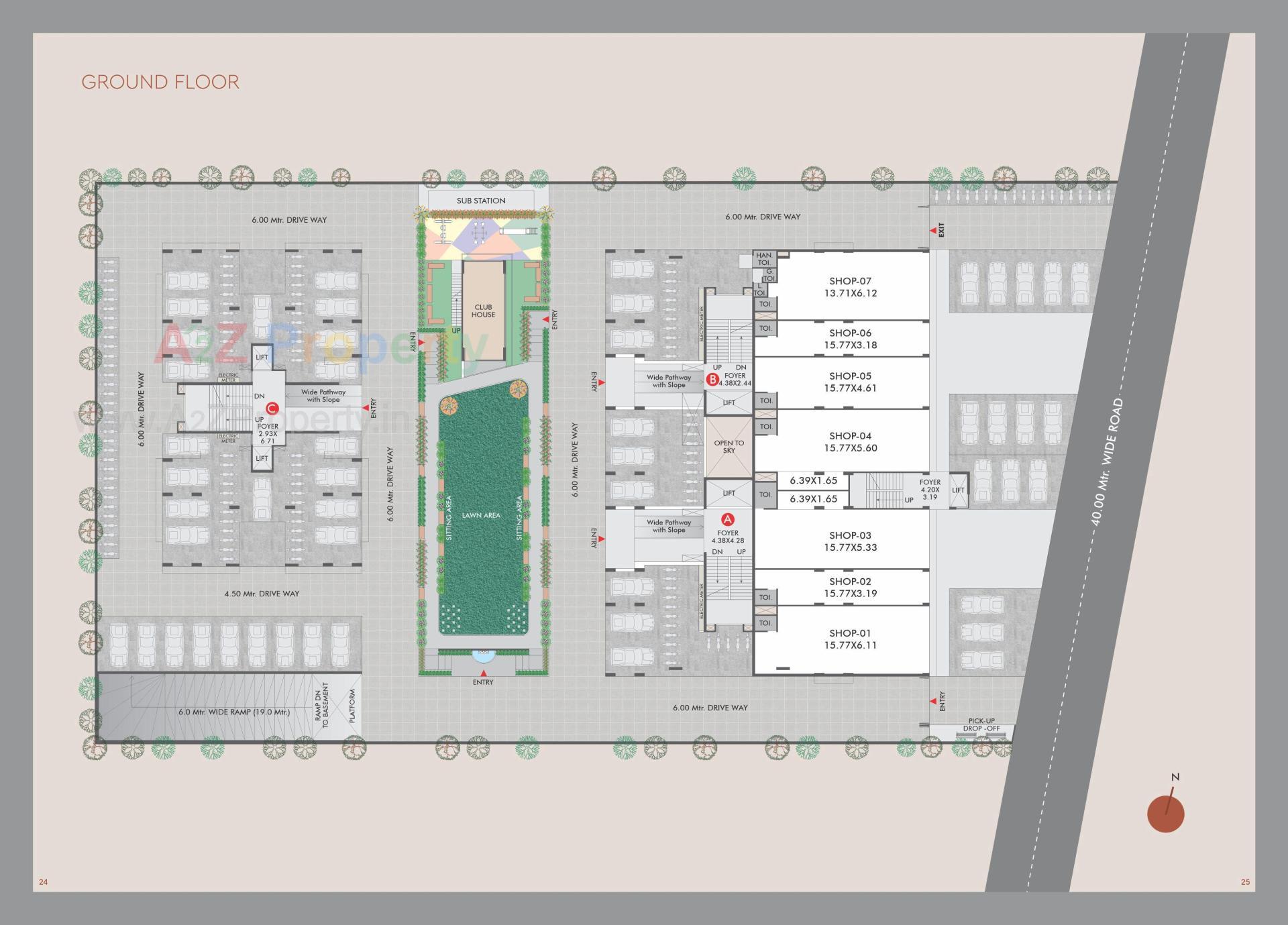 Layout of real estate project Mirai located at Gota, Ahmedabad, Gujarat