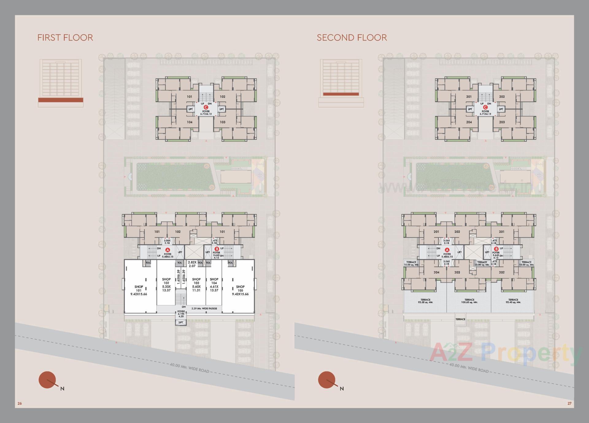 Layout of real estate project Mirai located at Gota, Ahmedabad, Gujarat