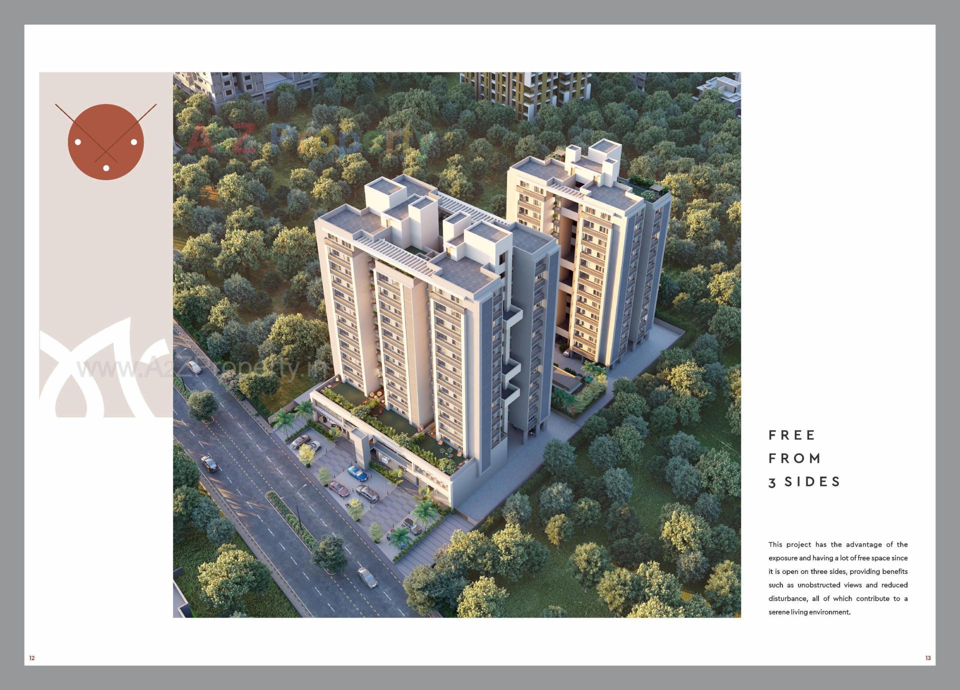 3D Elevation of real estate project Mirai located at Gota, Ahmedabad, Gujarat