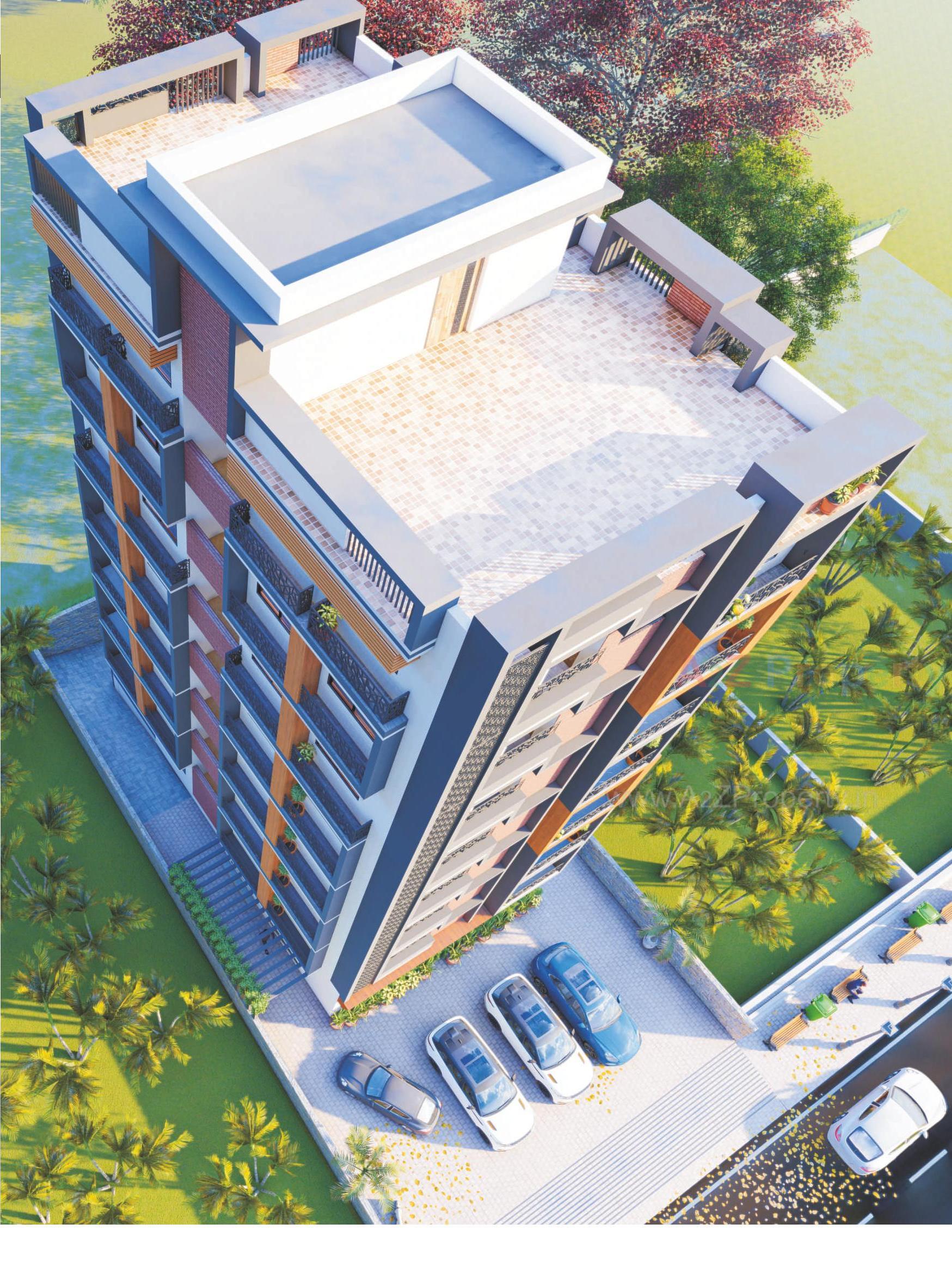 3D Elevation of real estate project Mizra Residency located at Gyaspur, Ahmedabad, Gujarat